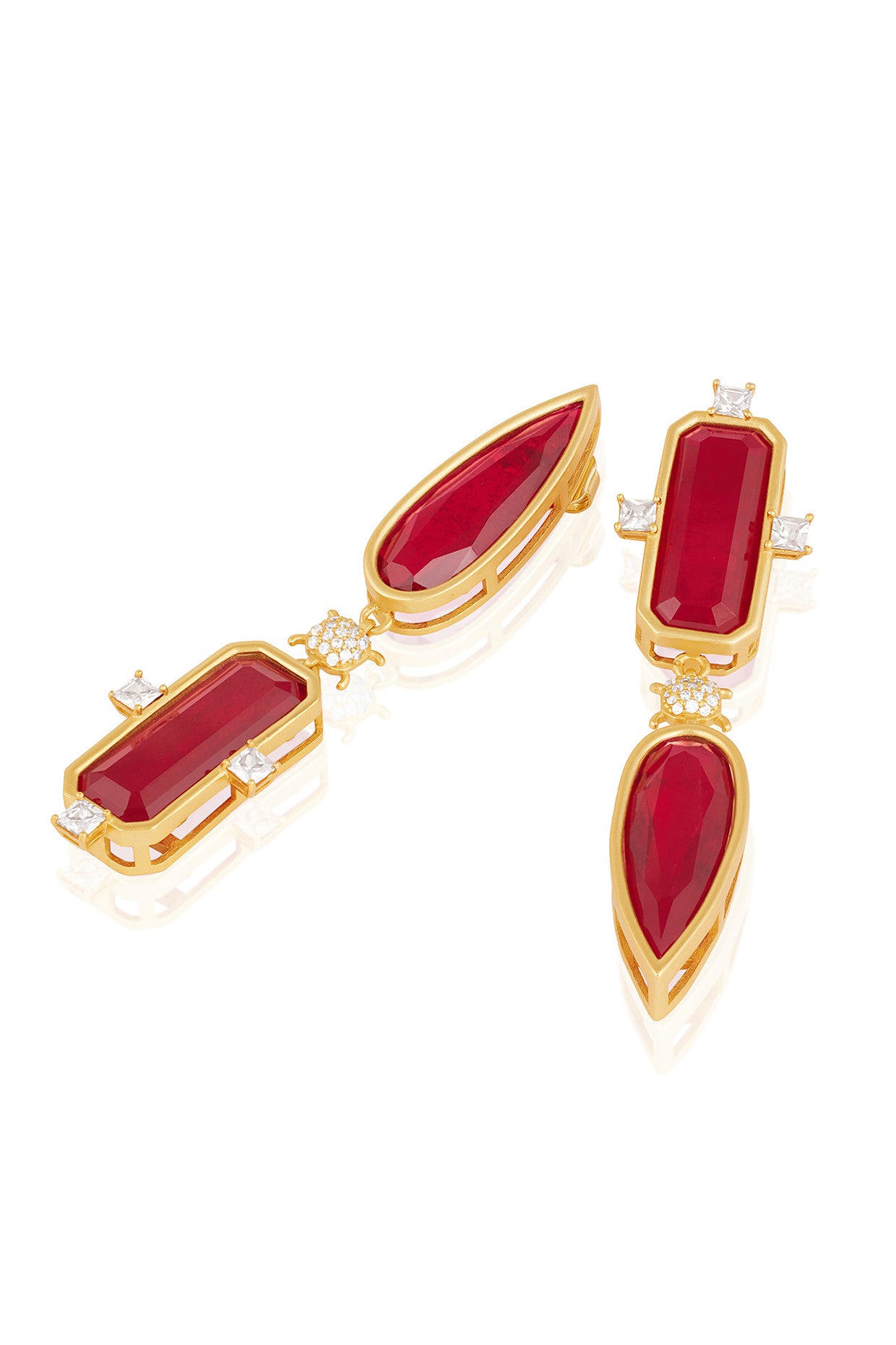 Ruby Rossette Danglers