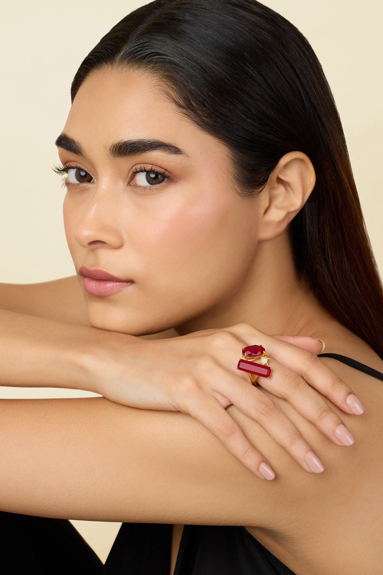 Ruby Rossette Open Statement Ring