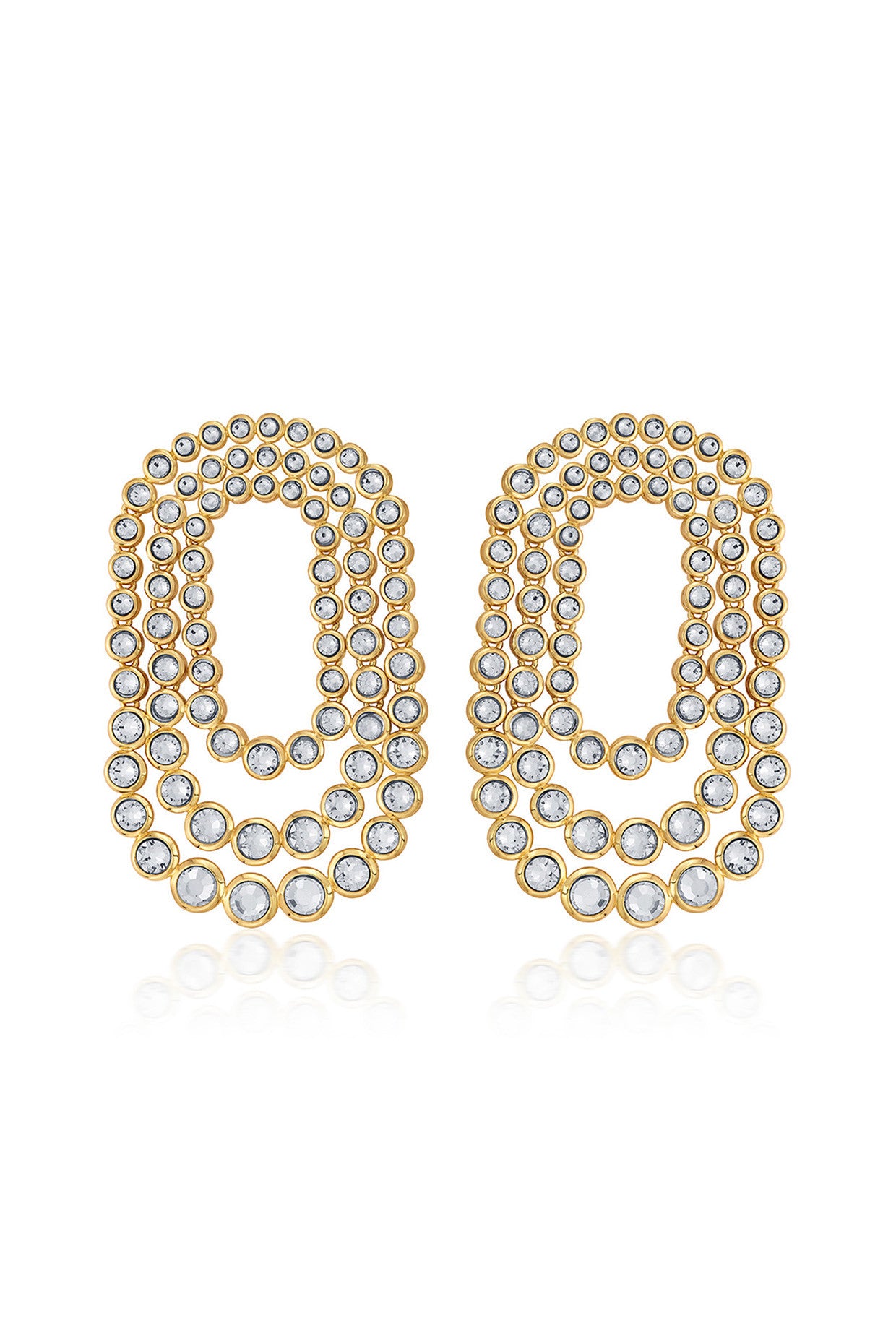 Gold Ruhaniyat Shimmering CZ Earrings