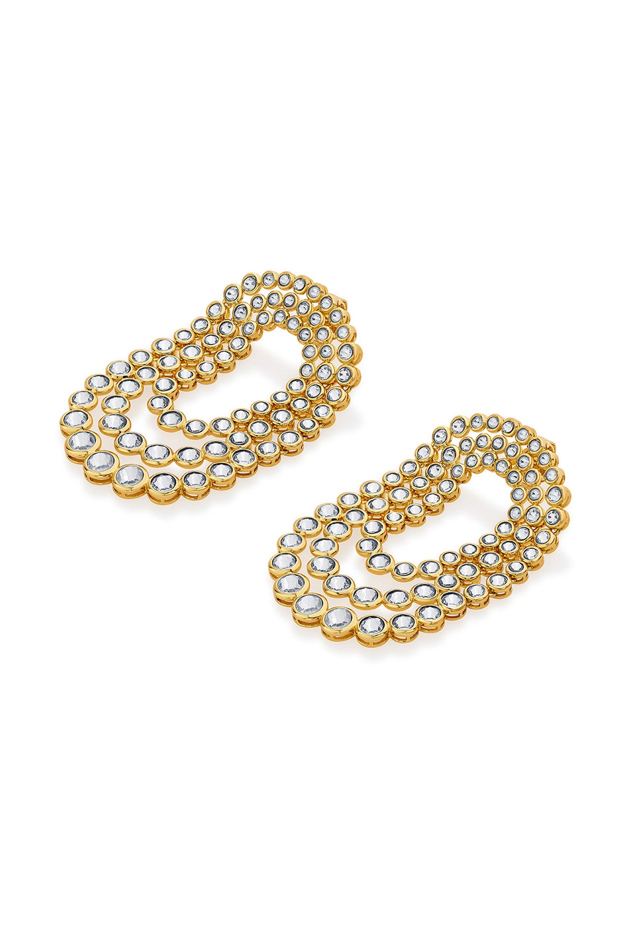 Gold Ruhaniyat Shimmering CZ Earrings