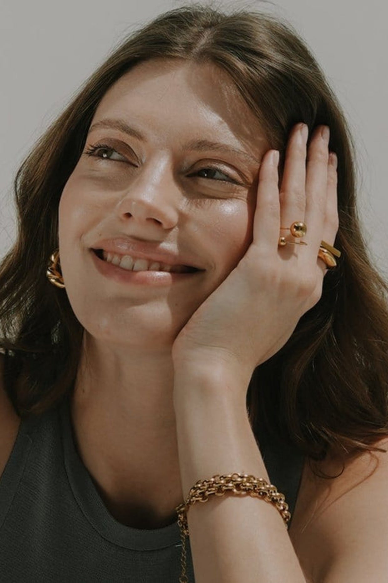 18kt Gold Plated Beaded Ring