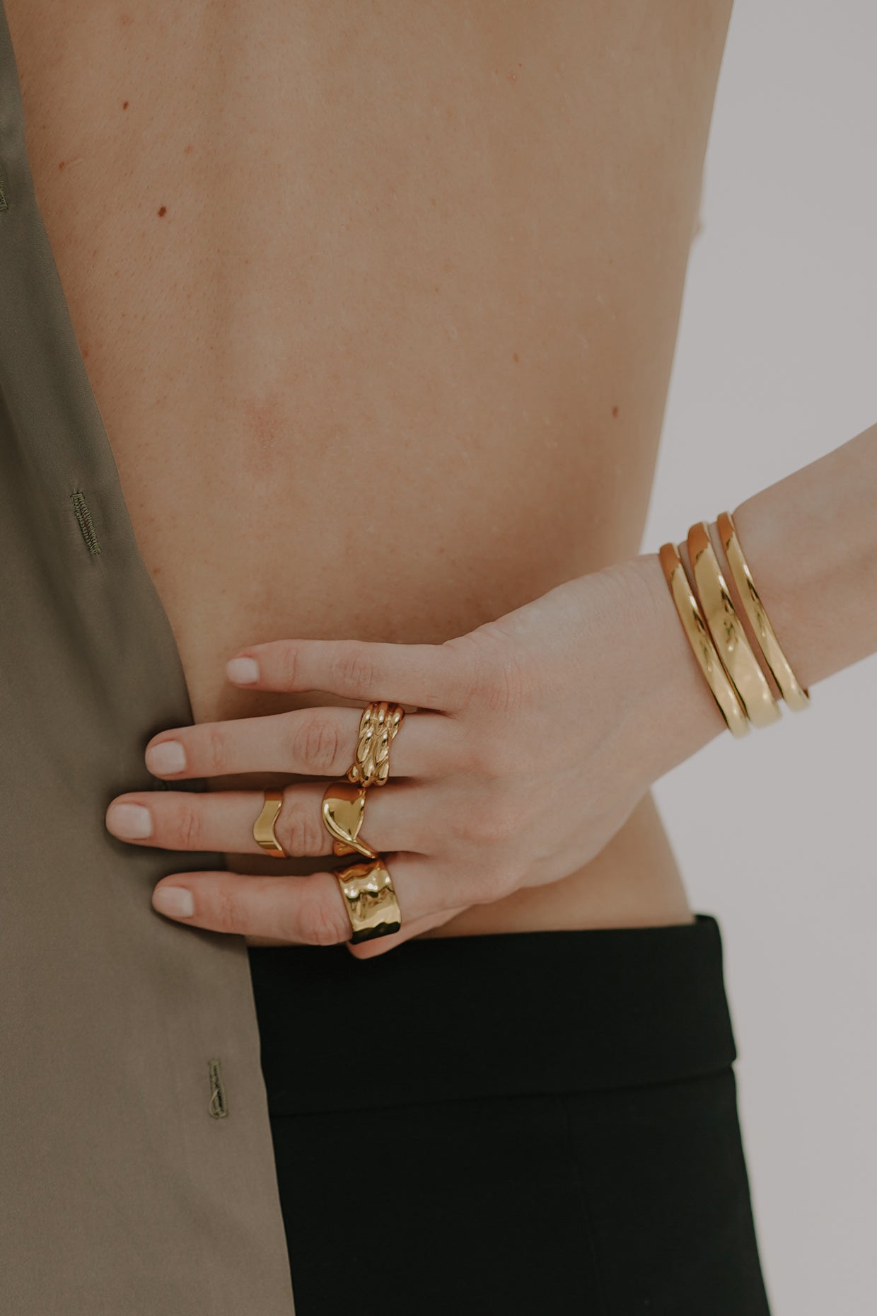 18kt Gold Plated Beaded Ring