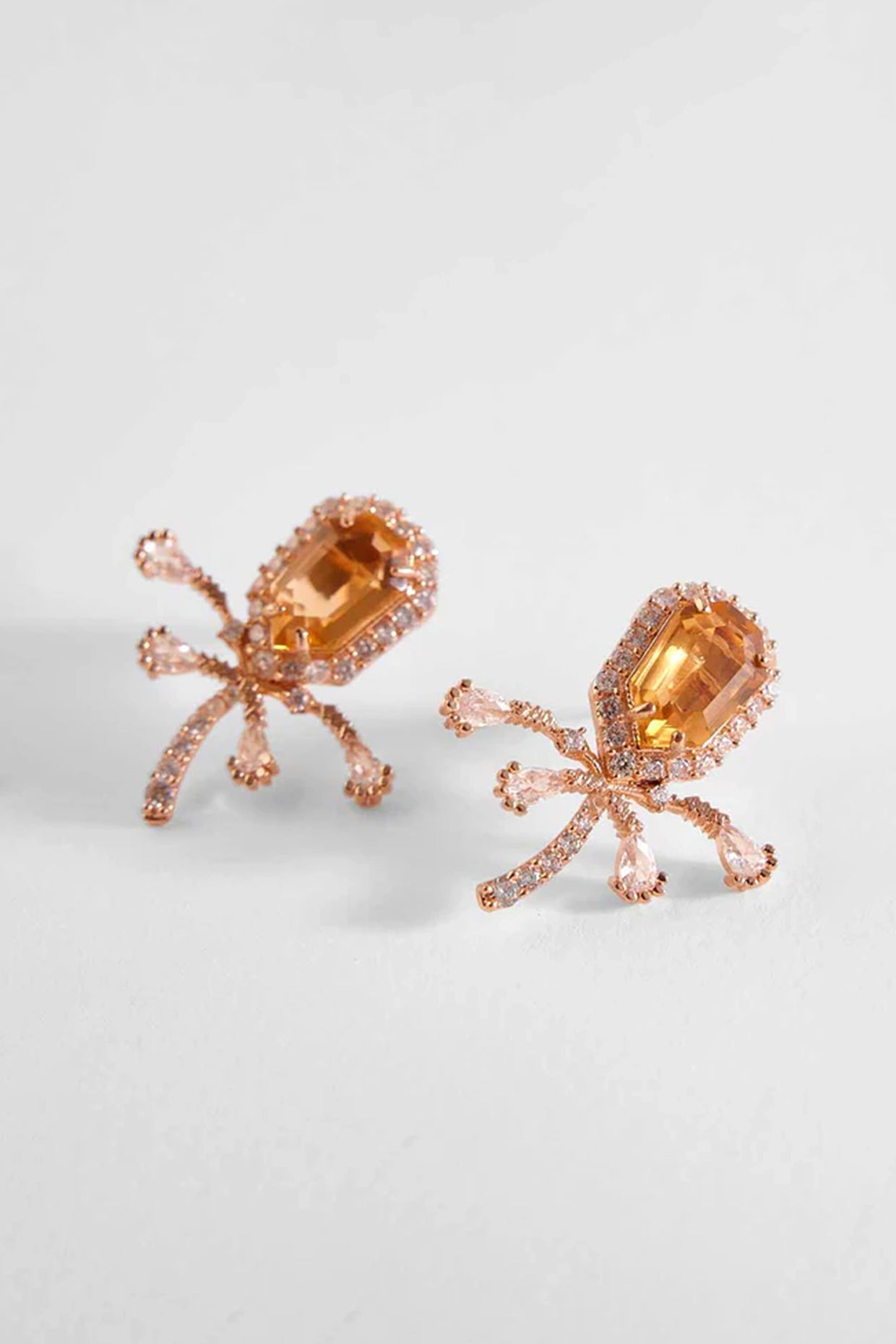 22kt Rose Gold Plated Sapphire Earcuffs