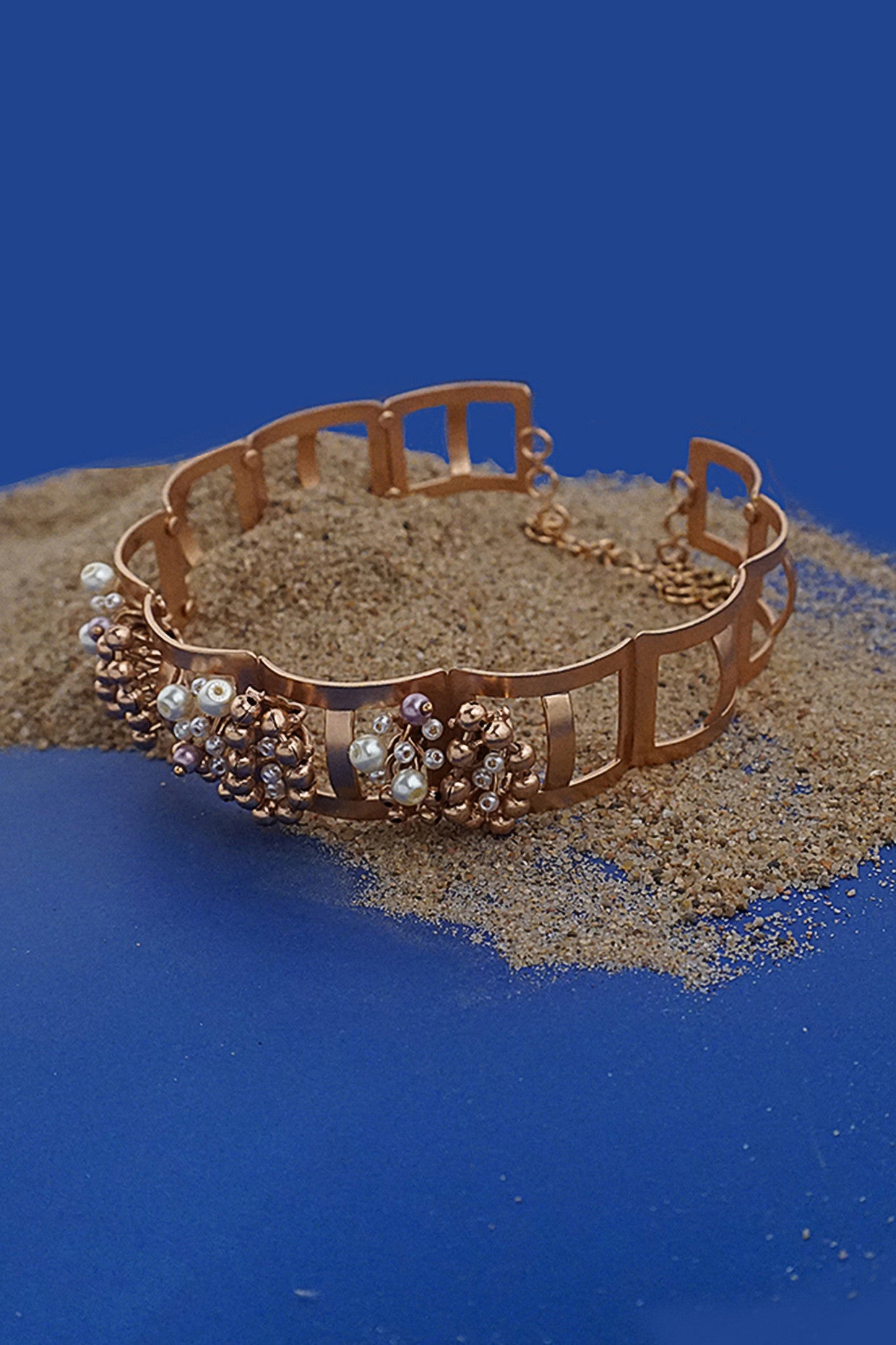 Sea Anemone Inspired Gold Plated Choker Necklace