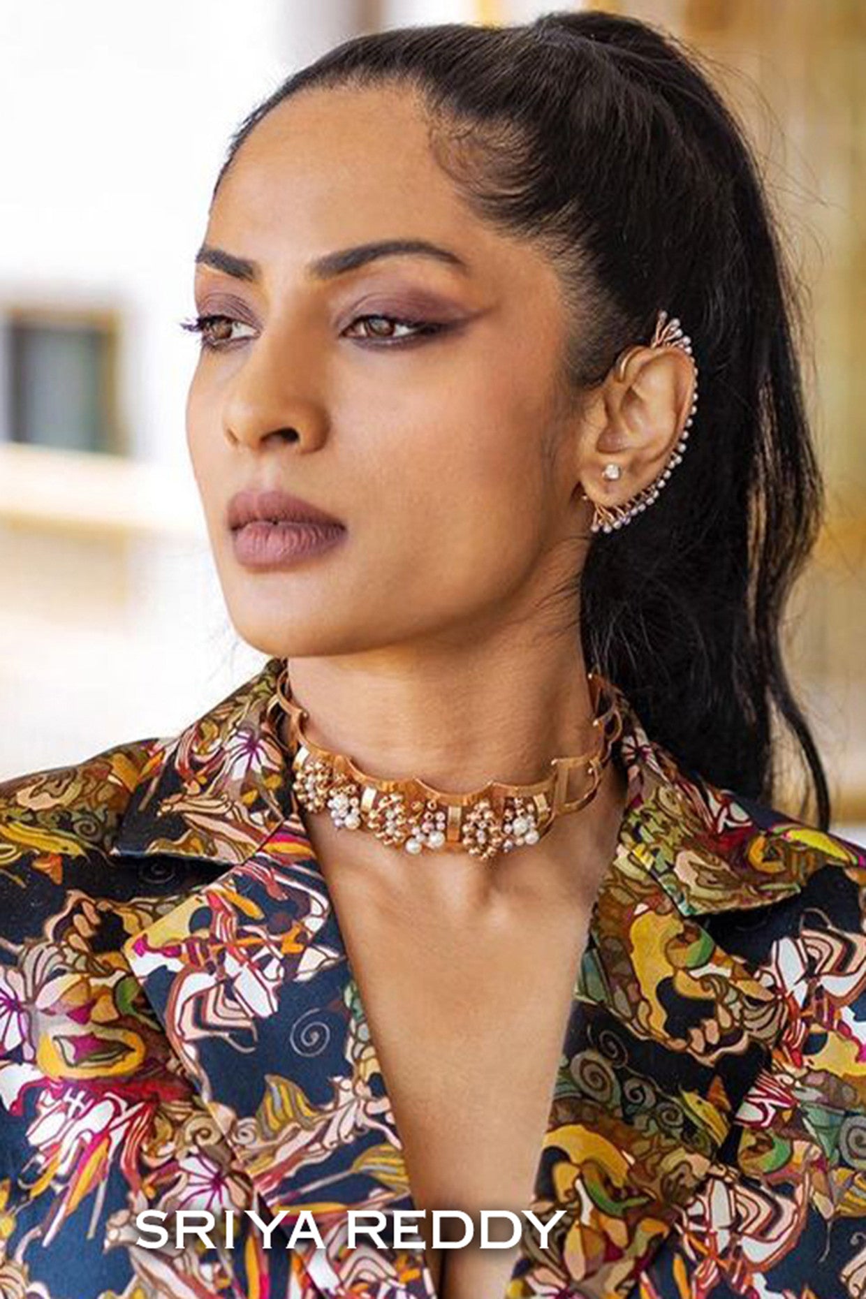 Sea Anemone Inspired Gold Plated Choker Necklace