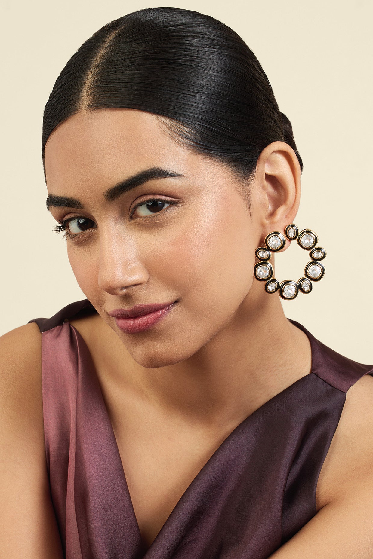 Seafoam Front Back Earrings 18Kt Gold Plated