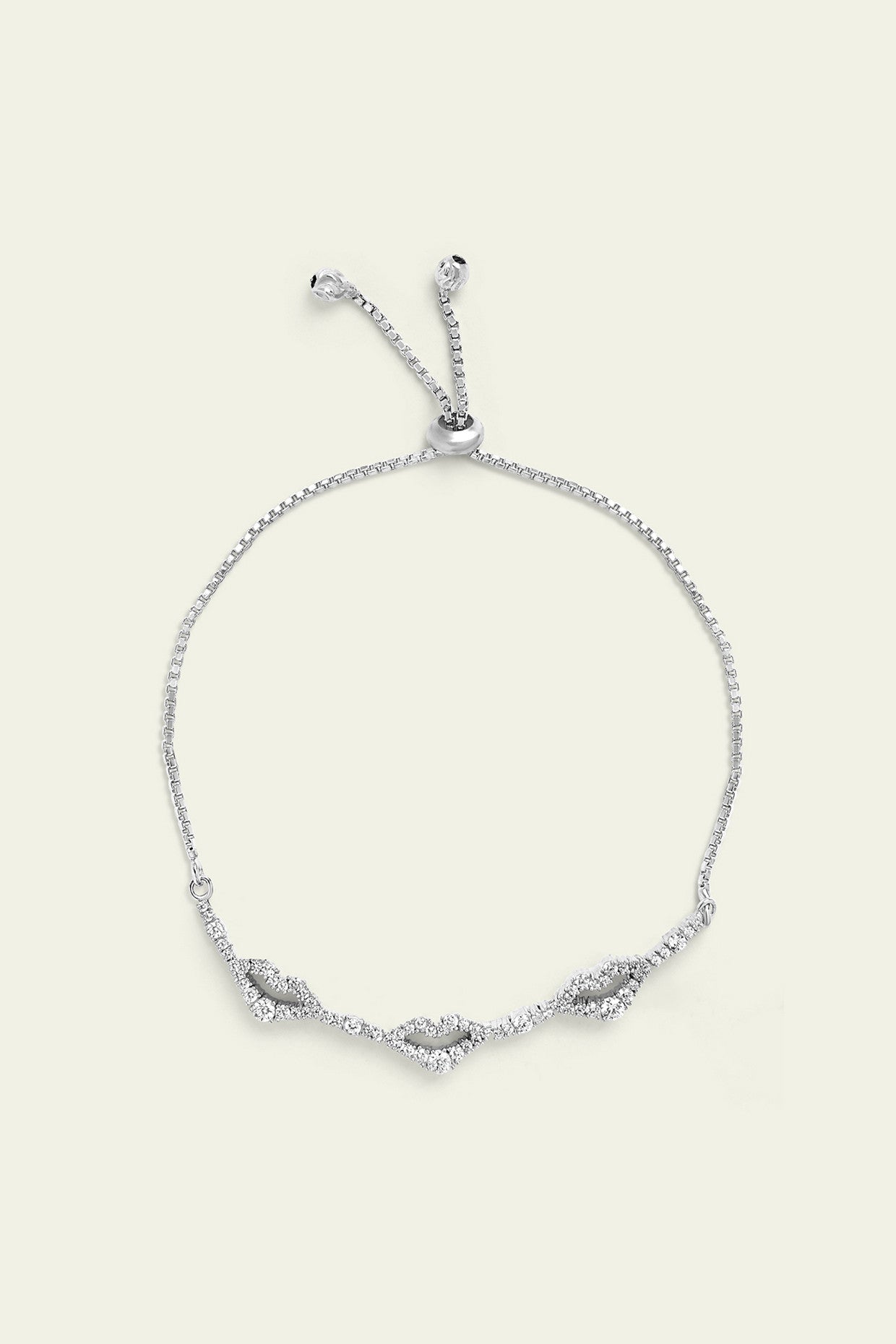 Silver Lips Bracelet