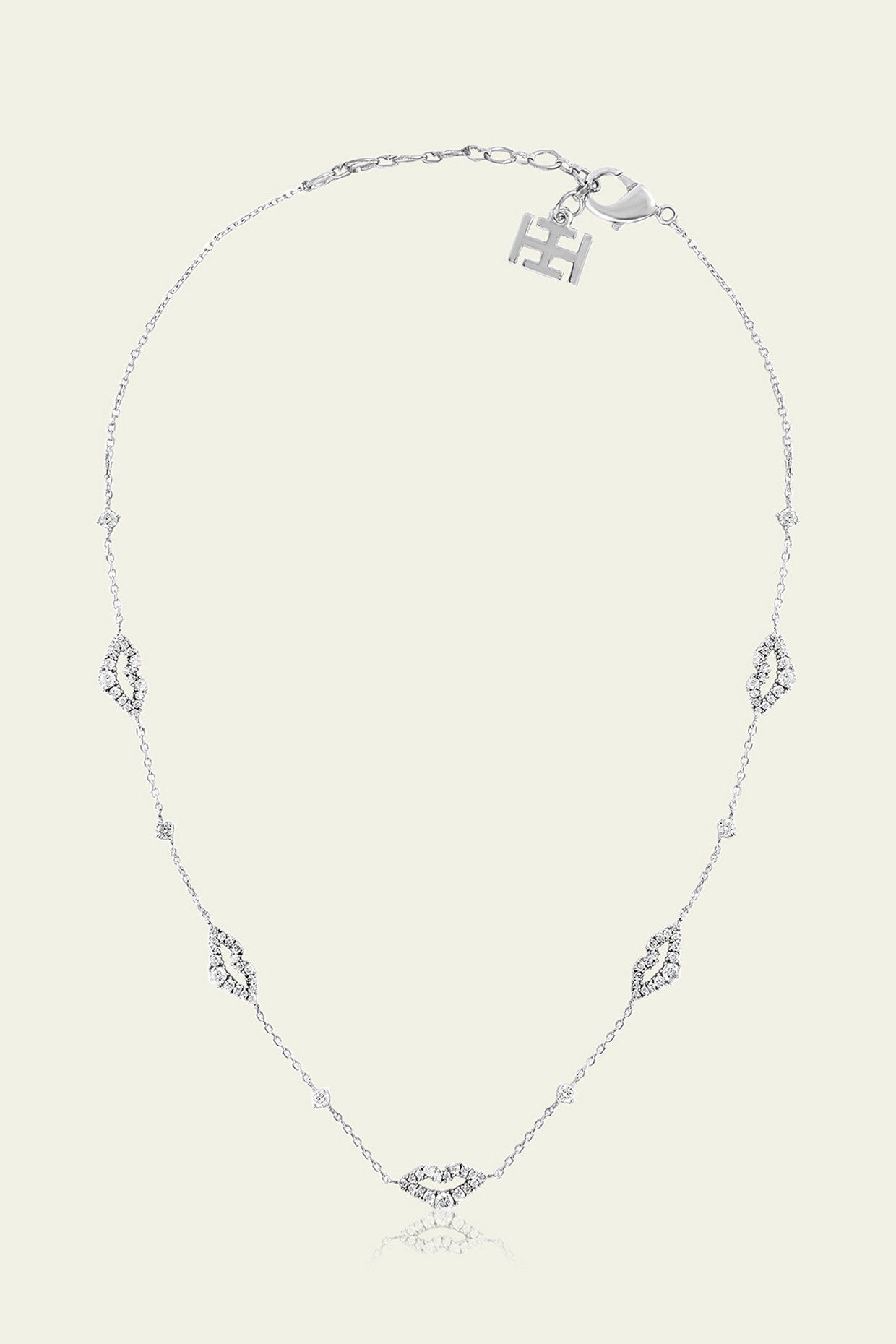 Silver Lips Necklace