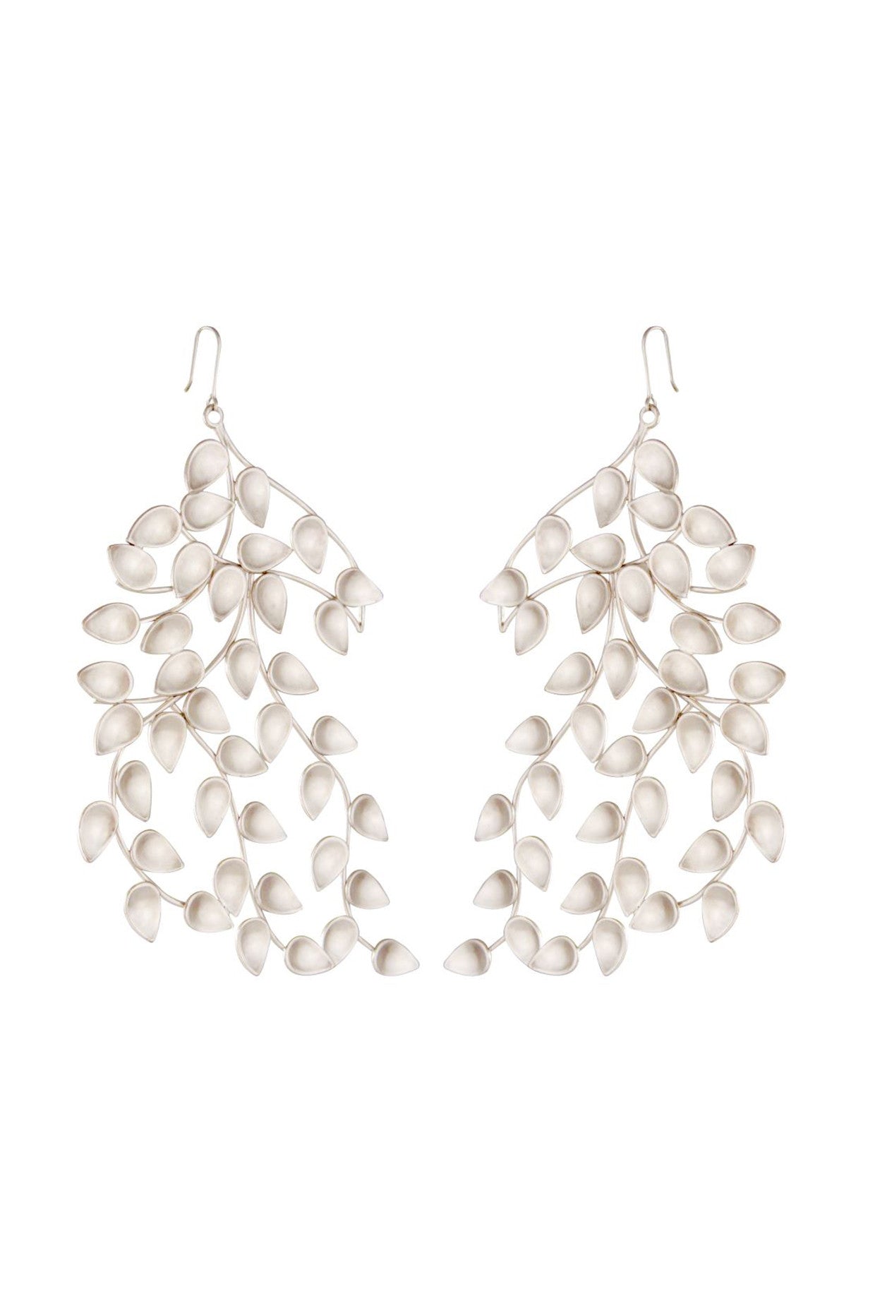 Silver Plated Long Wires & Drop Earrings