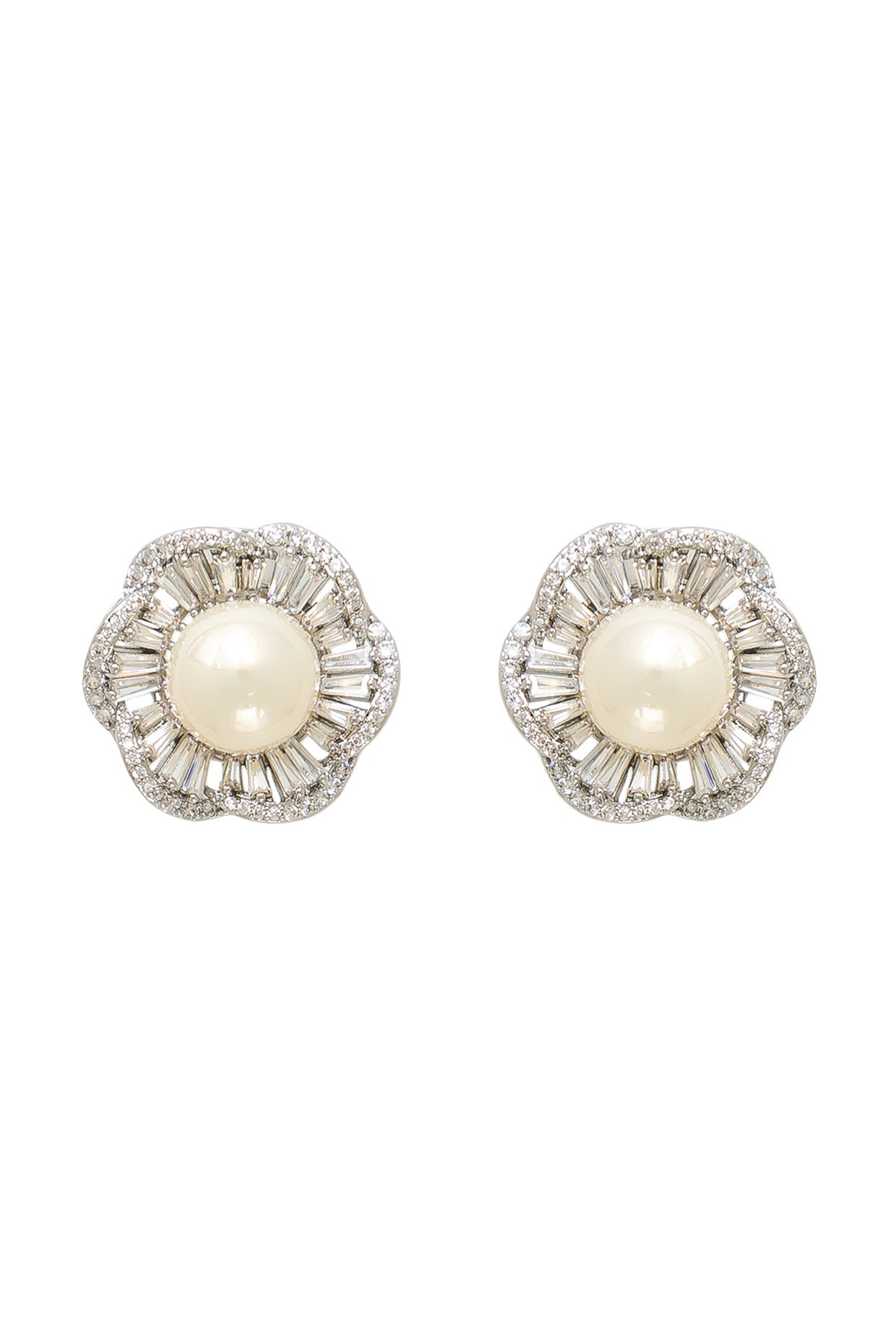 Silver Plated Pearl Studs