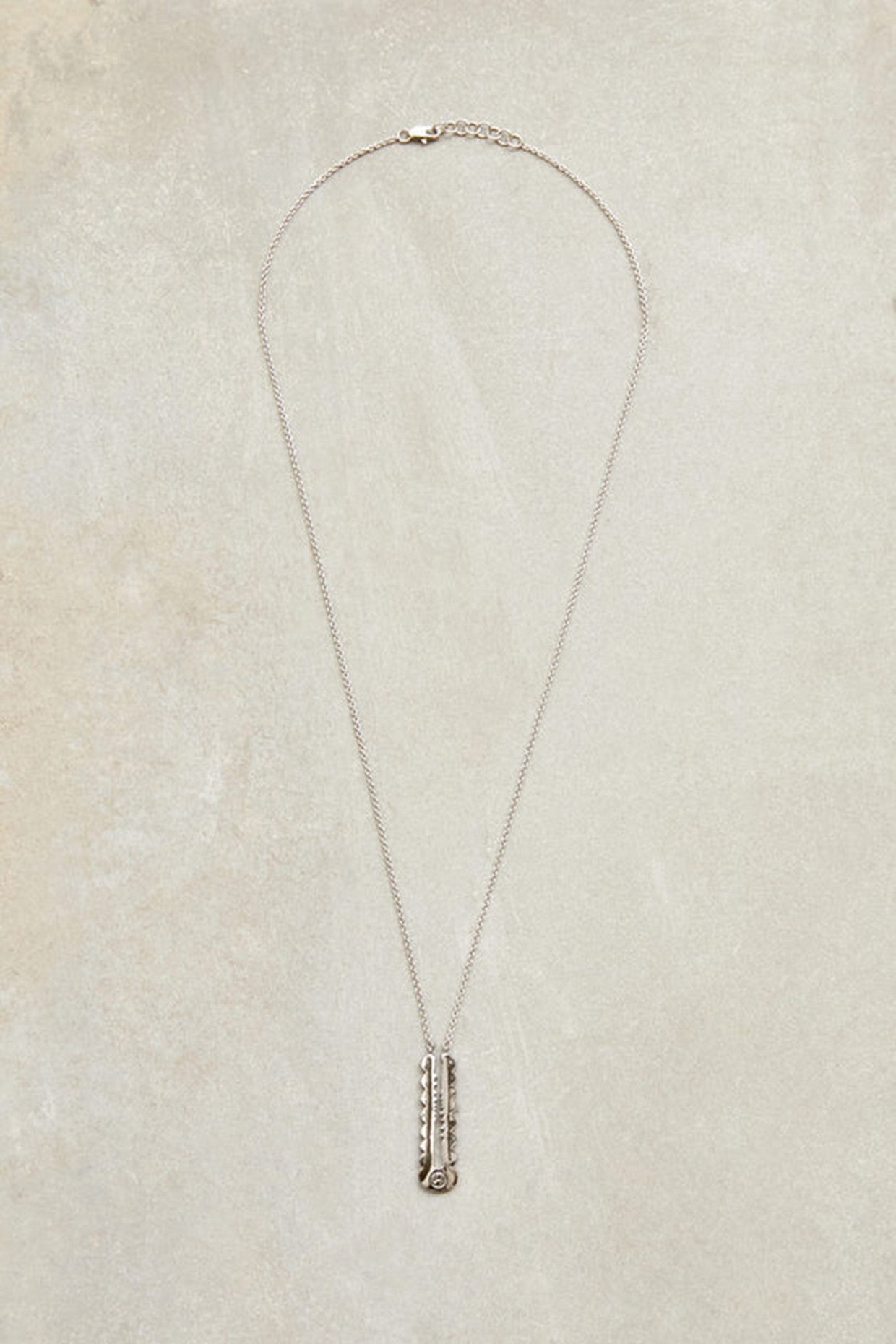 Silver Razor Necklace
