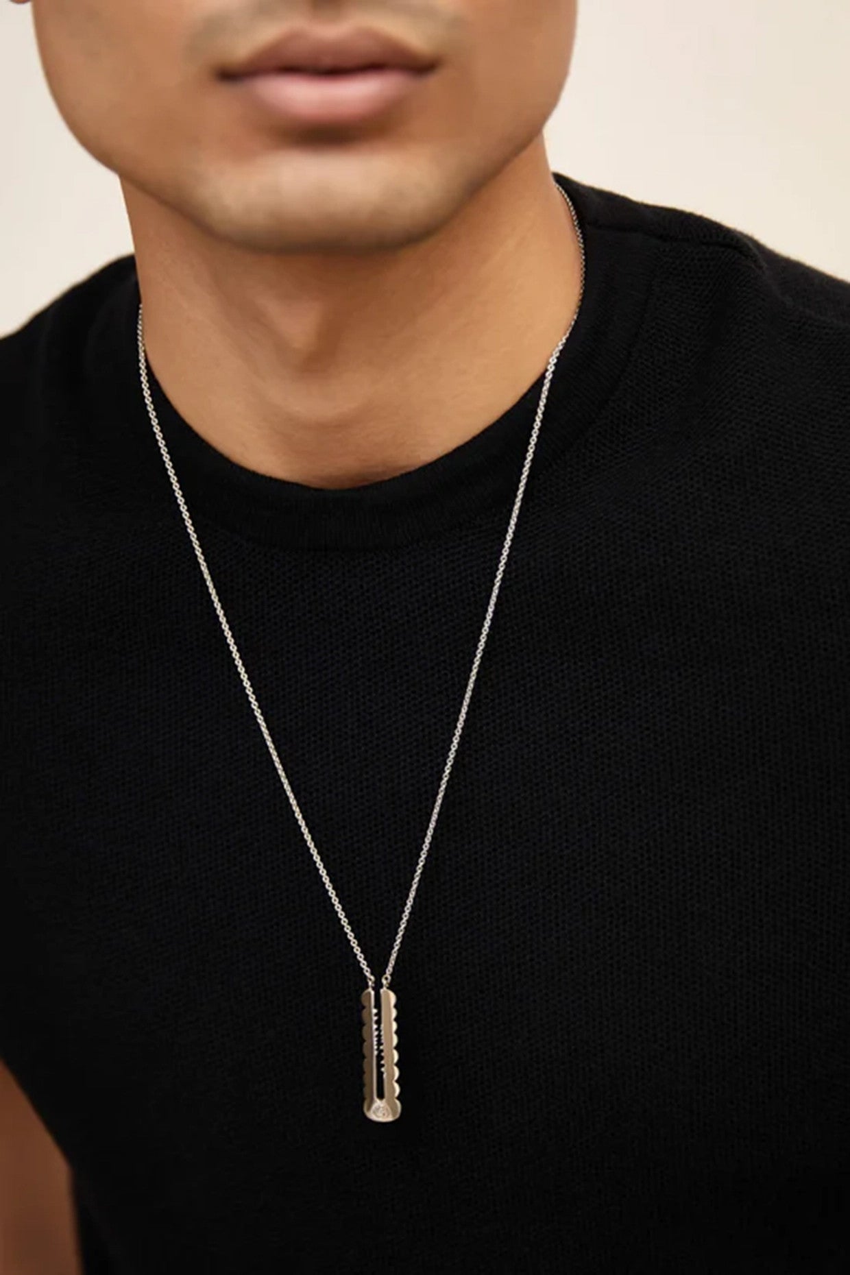 Silver Razor Necklace