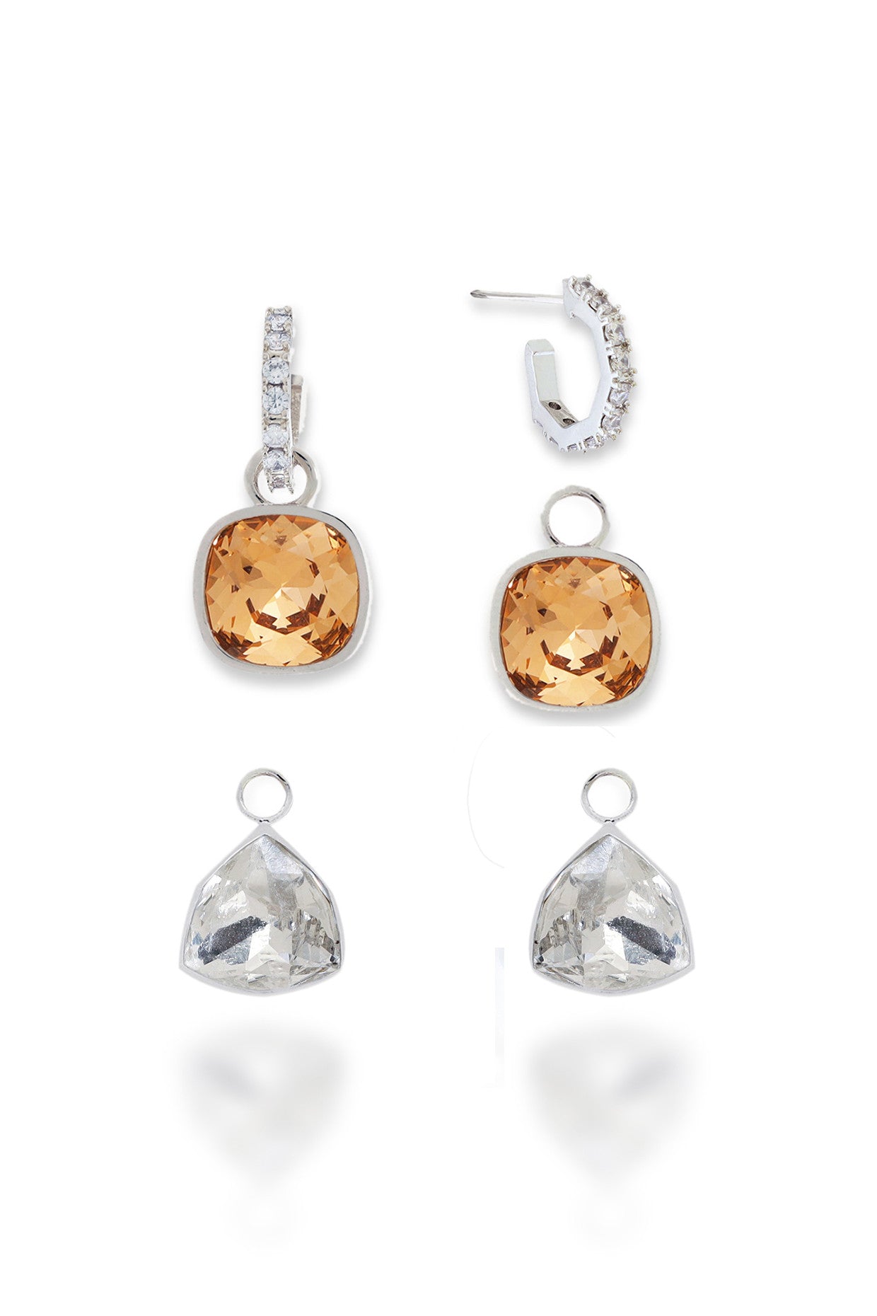 Silver Shift Earrings