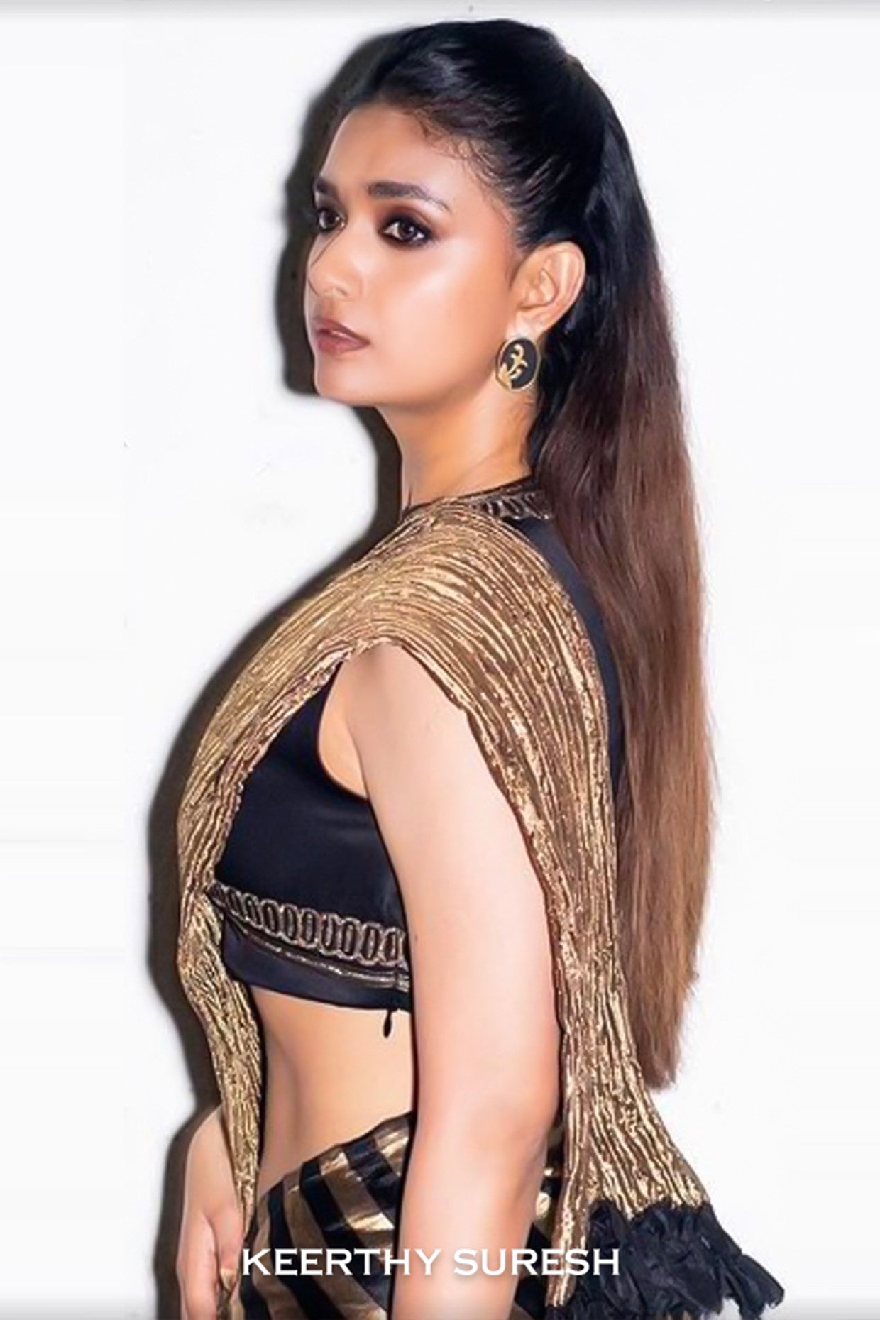 Sin City Gold Plated Brocade Earrings