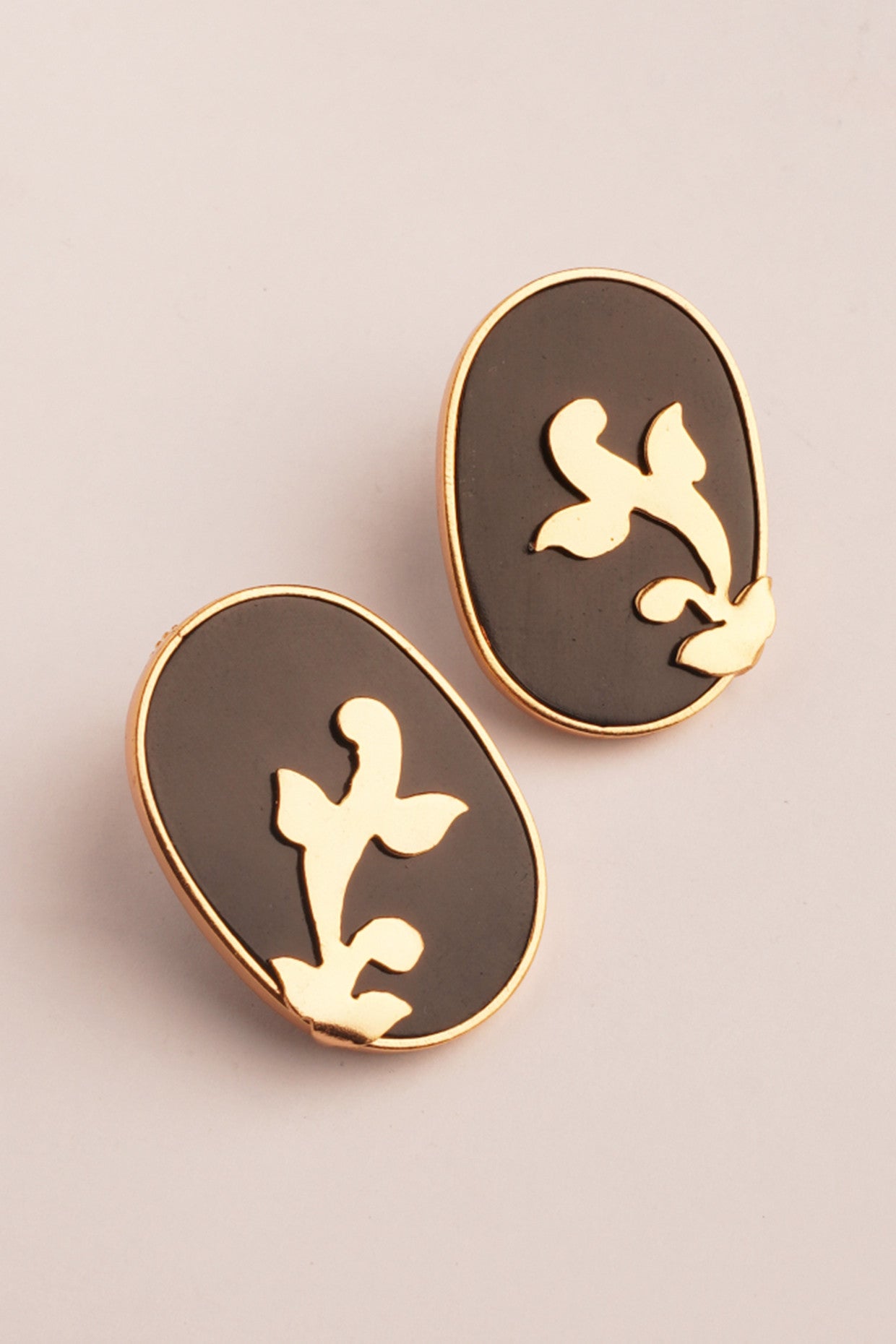 Sin City Gold Plated Brocade Earrings