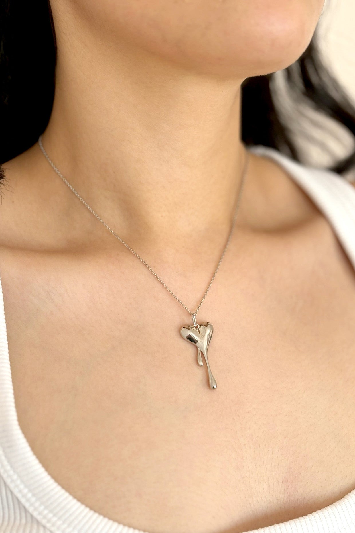 Small Melting Heart With Anchor Chain