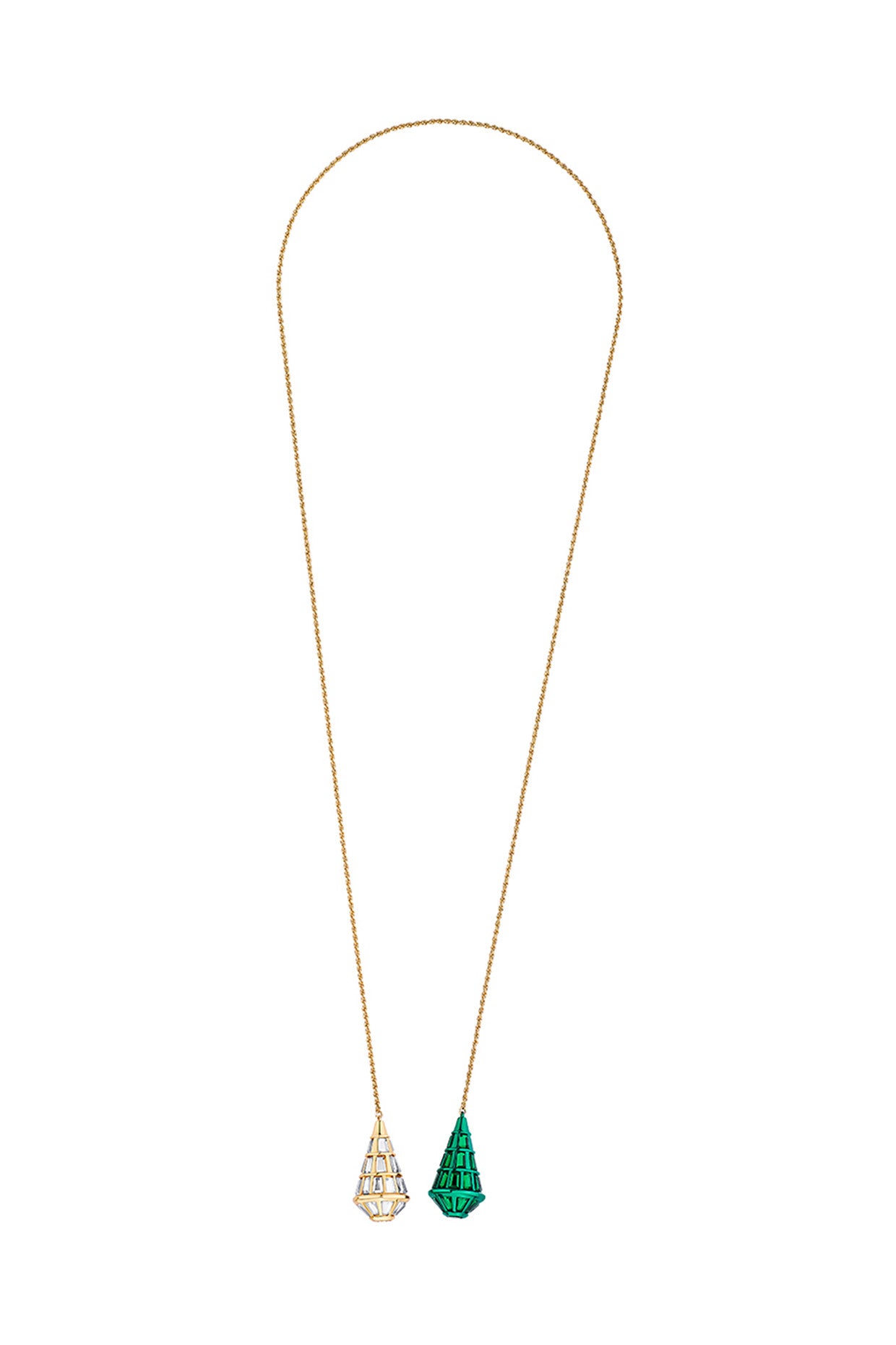 Sultana Green Mirror Necklace