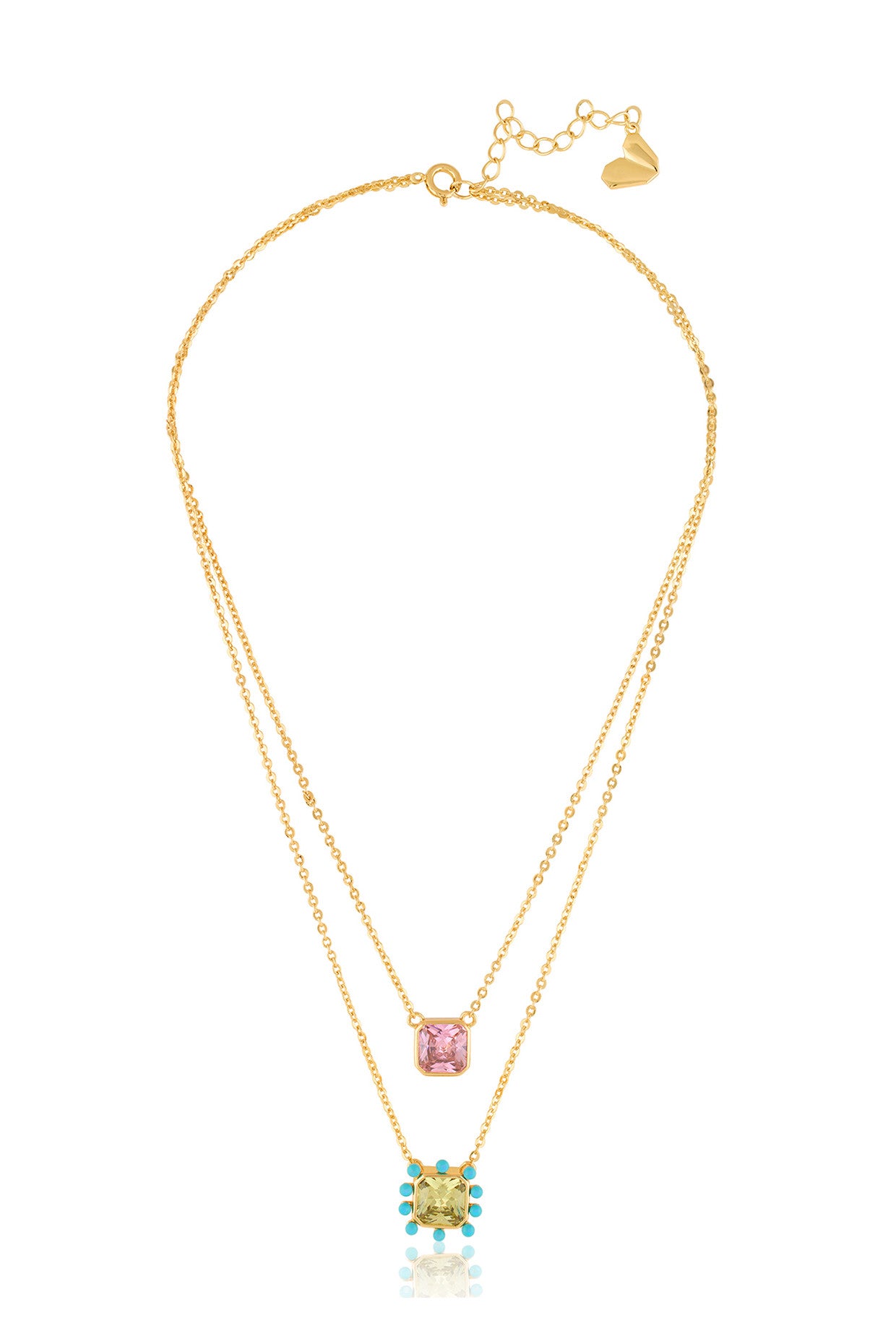 Summer Candy Layered Necklace In 18Kt Gold Plated