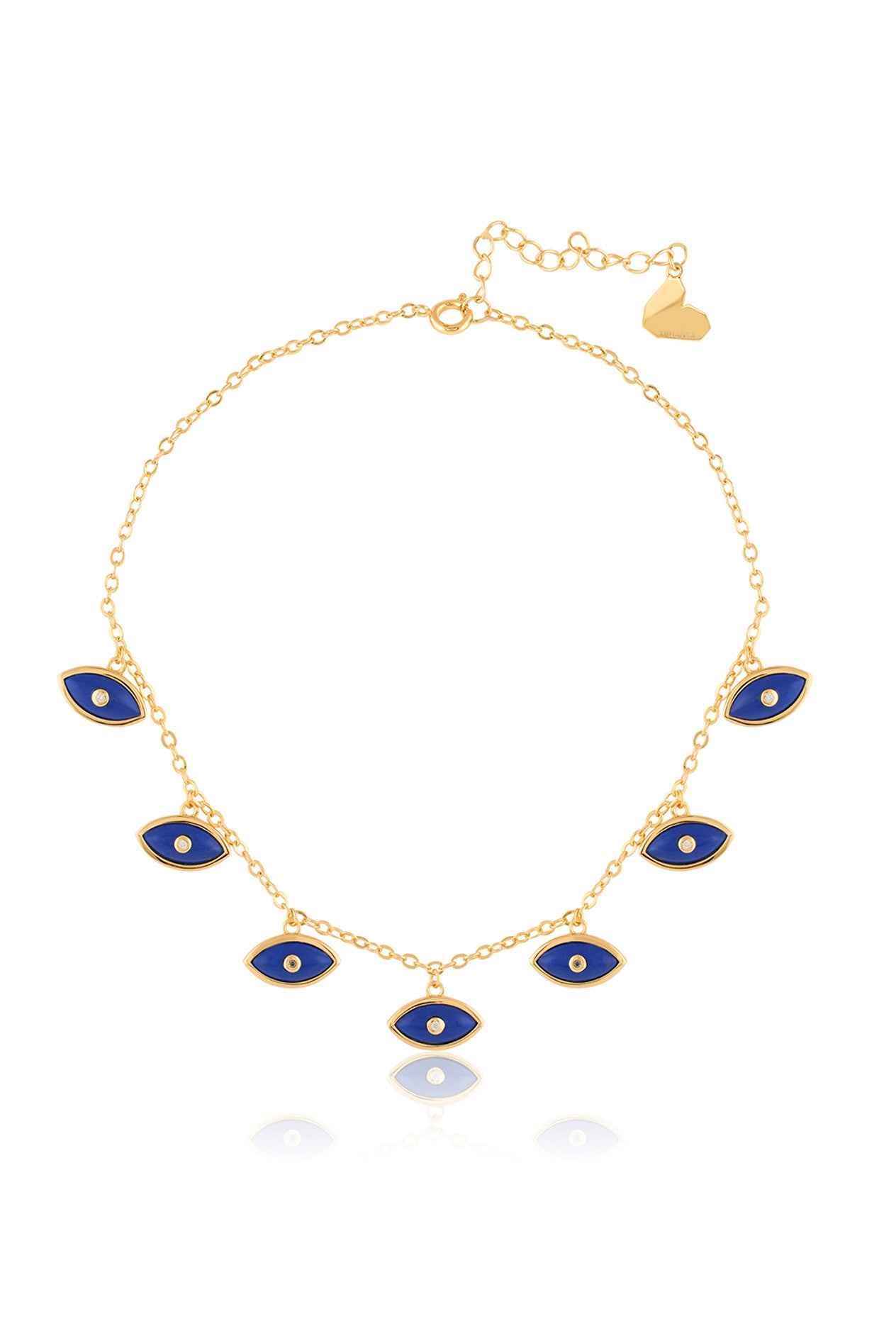 Summer Eyes Charm Necklace In 18Kt Gold Plated