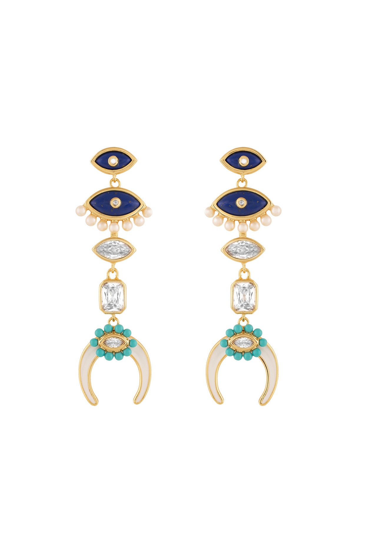 Summer Eyes Danglers In 18Kt Gold Plated