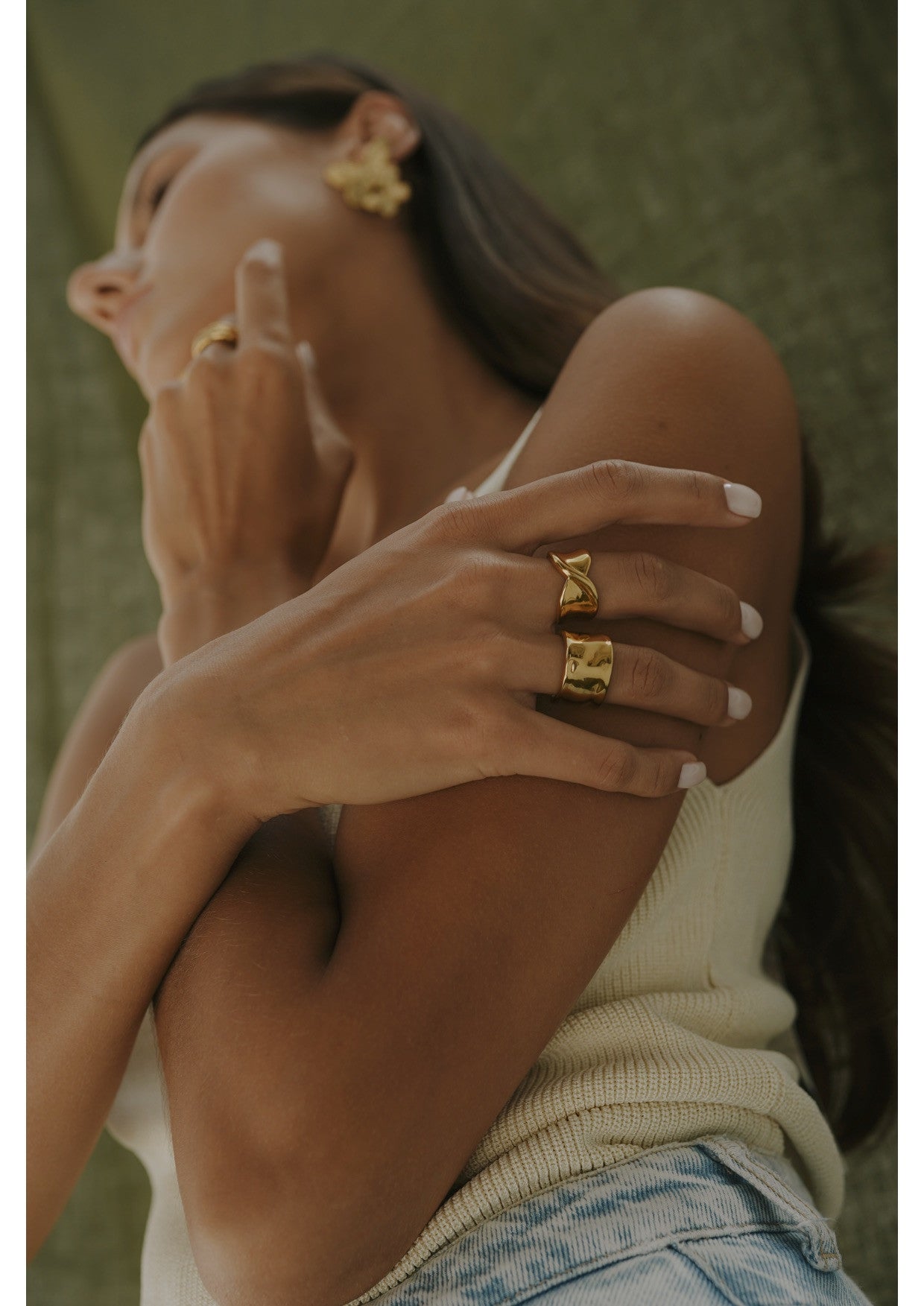 18kt Gold Plated Yin Yang Ring