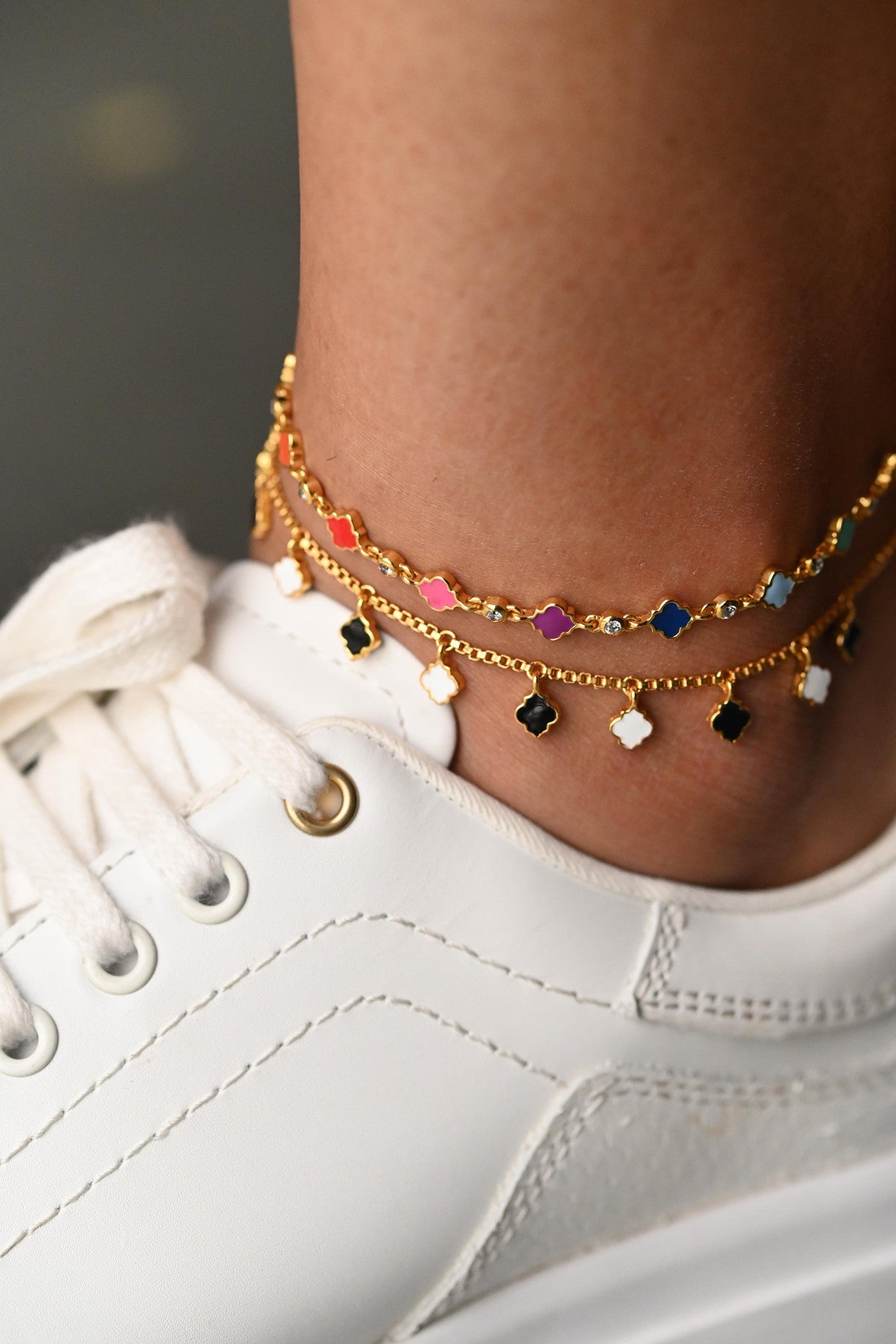 Reversible Rainbow Tia Anklet