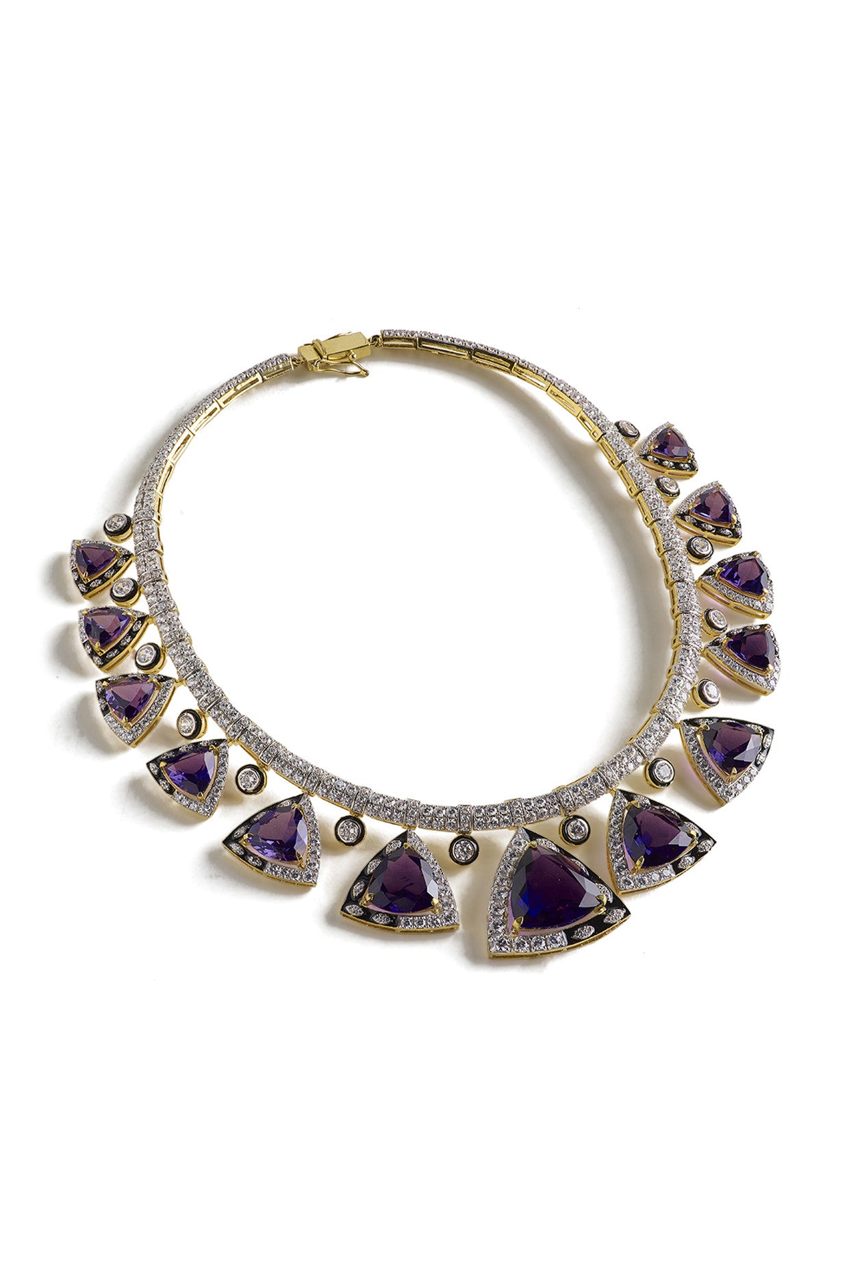 Trillium Earrings Amethyst in Sterling Silver