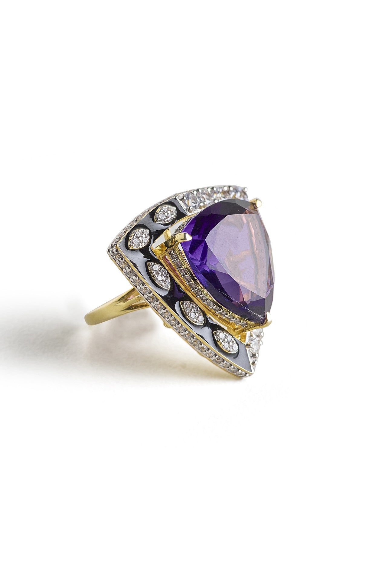 Trillium Ring Amethyst in Sterling Silver
