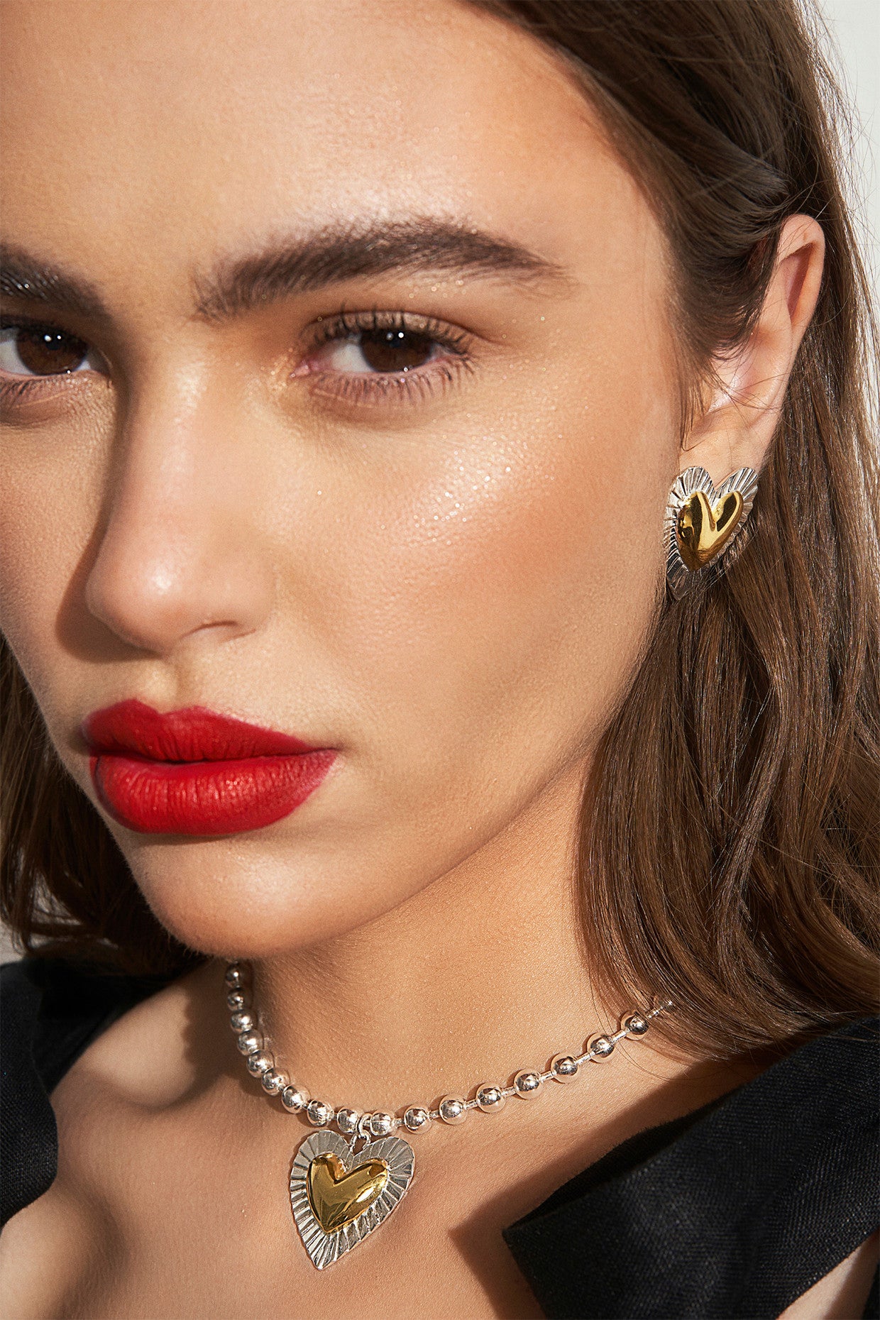 Valentine Two Tone Earrings