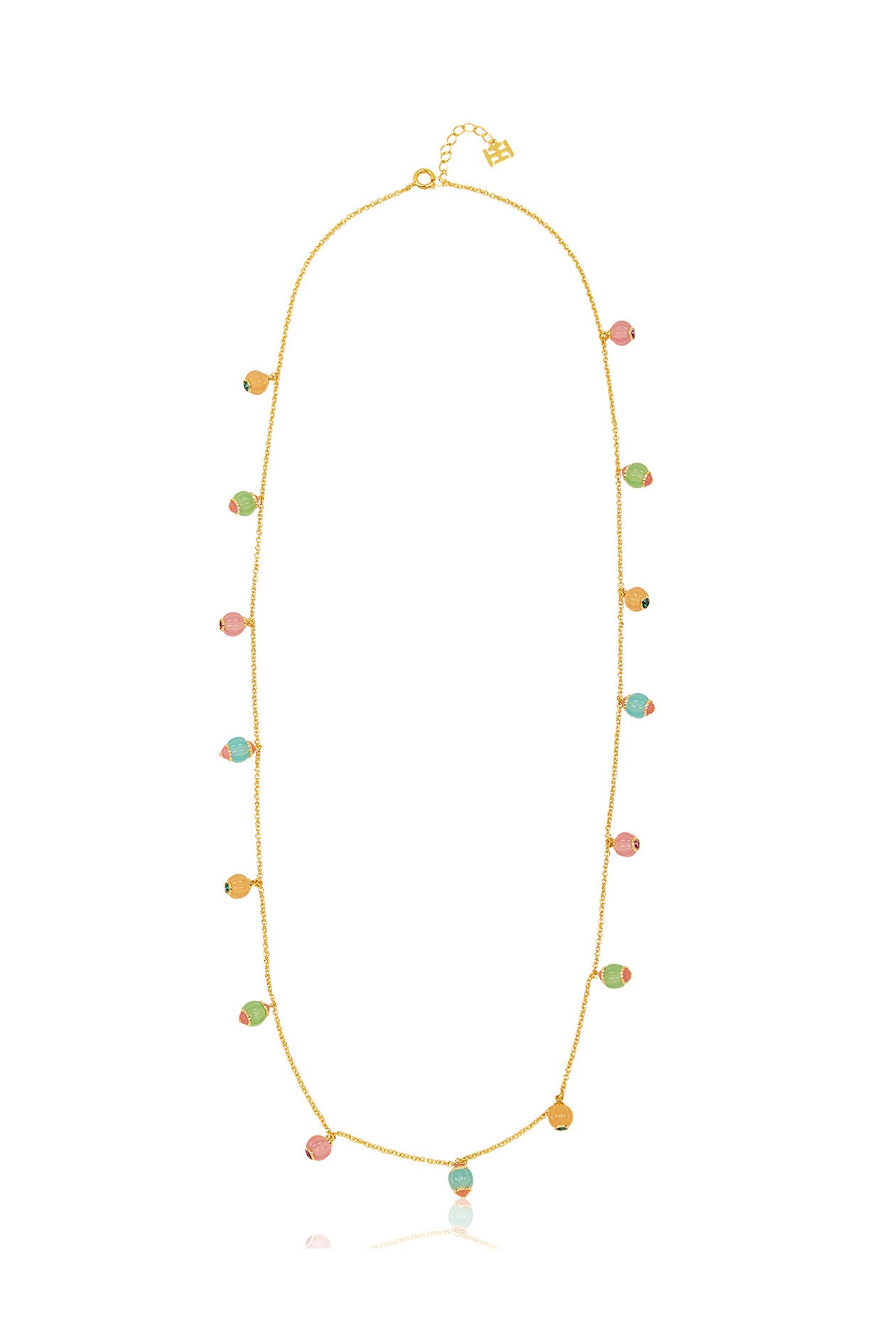 Whimsical Garden Long Necklace 18Kt Gold Plated