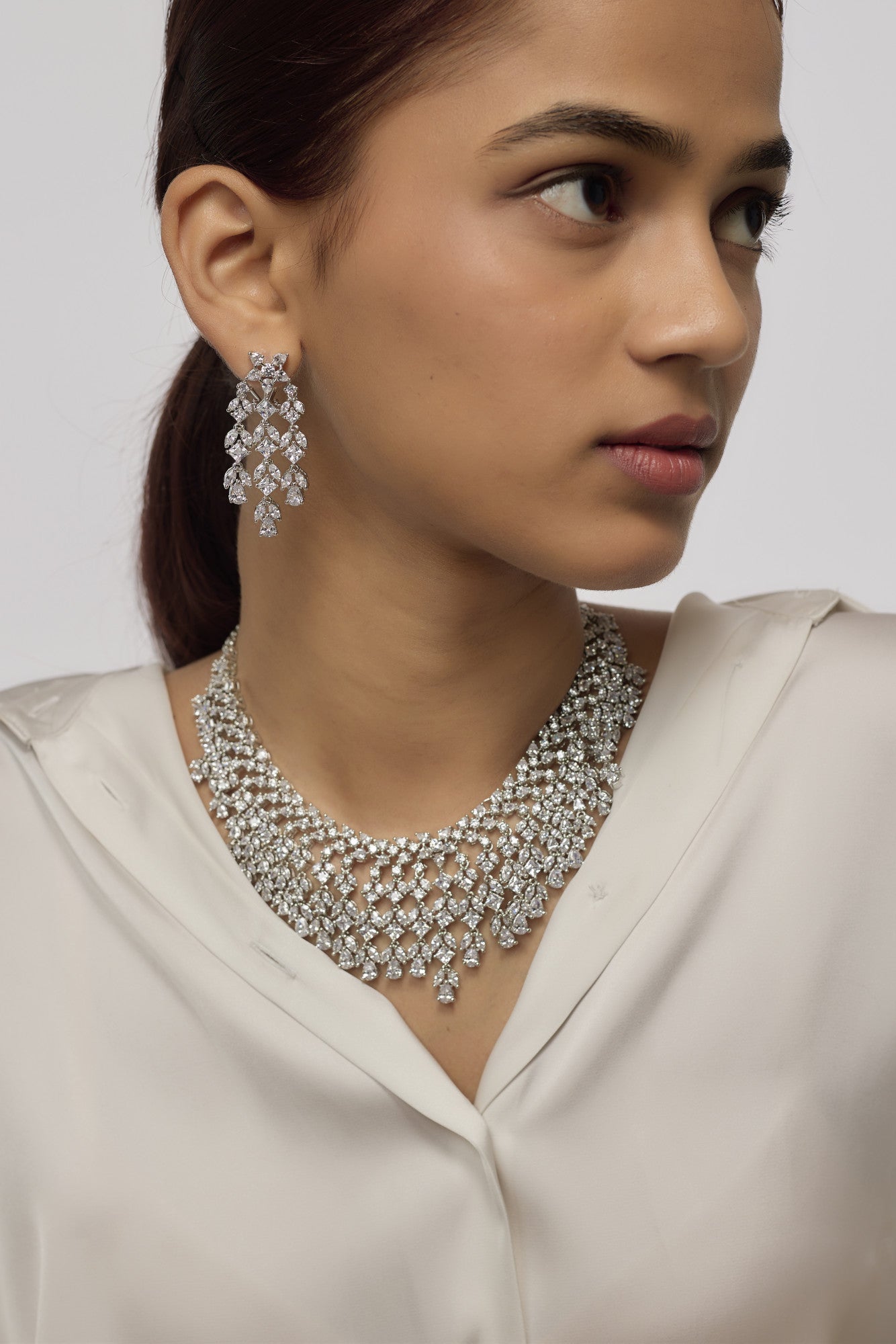 Gold Plated Navratna Choker Necklace Set