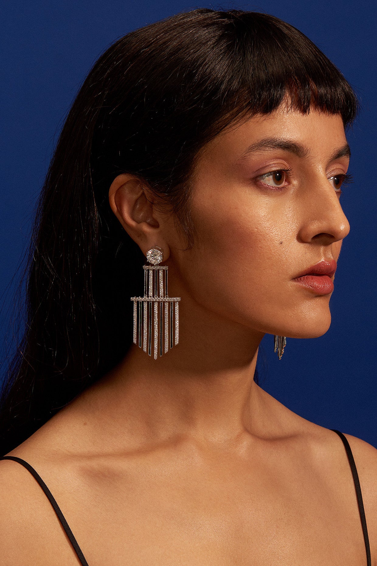 White Finish Numsima Citadel Earrings