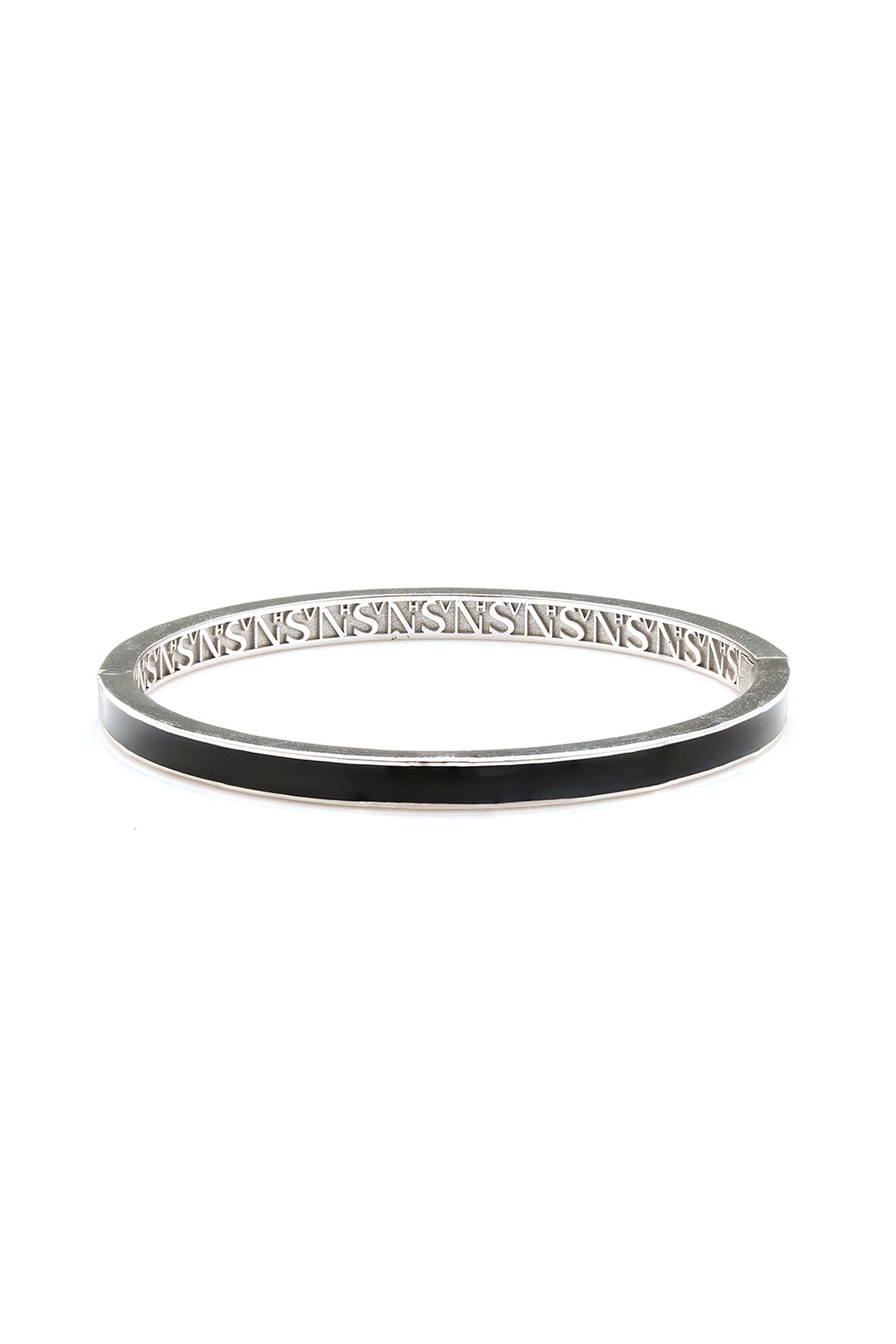 White Finish Numism Enamel Bangle