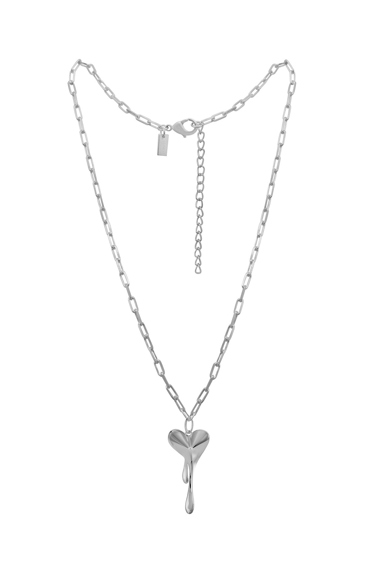 Large Melting Heart With Paper Clip Chain