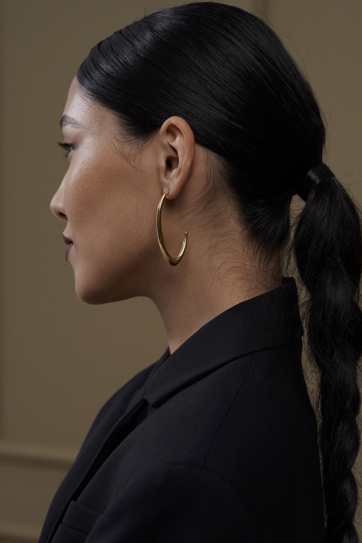 18kt Gold Plated Oval Hoops