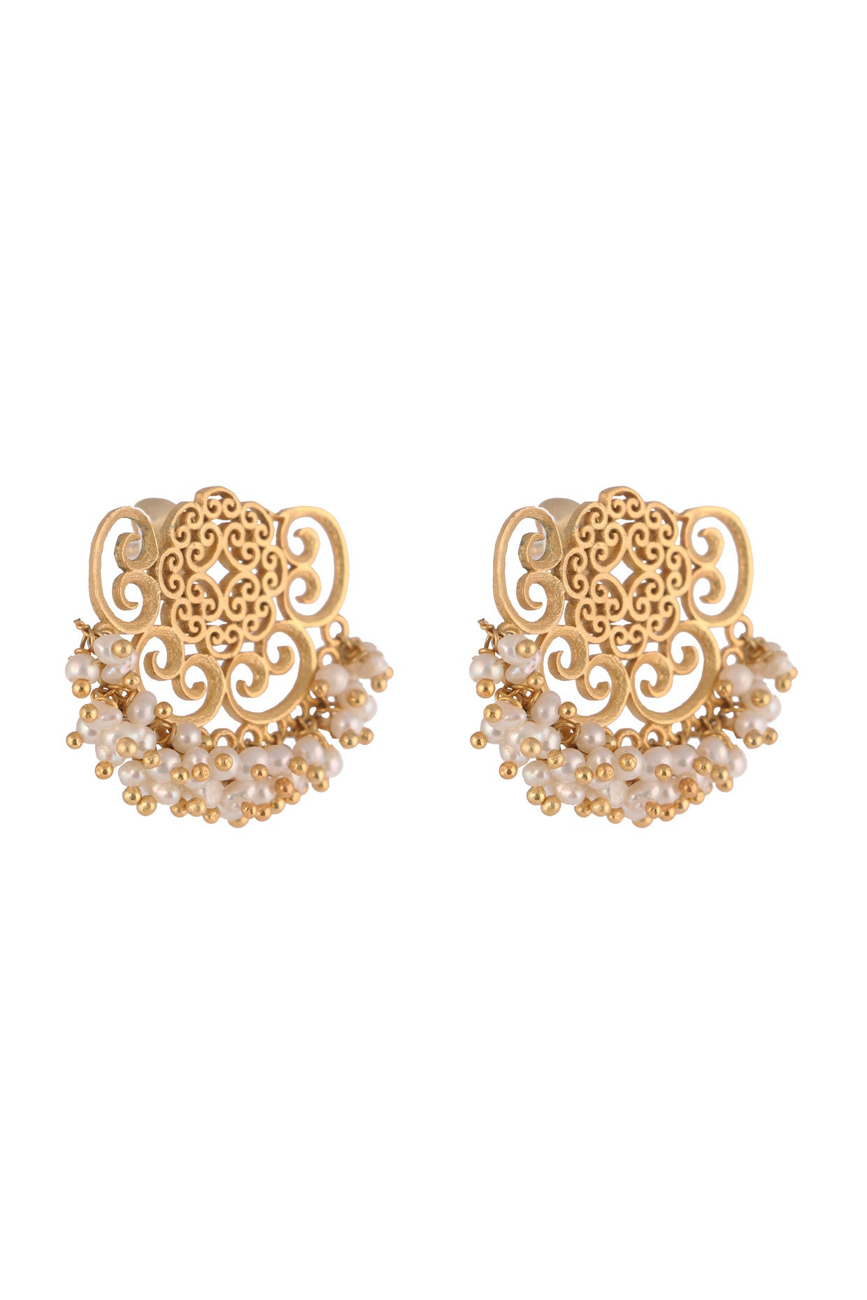 22kt Gold Plated Pearl Earrings