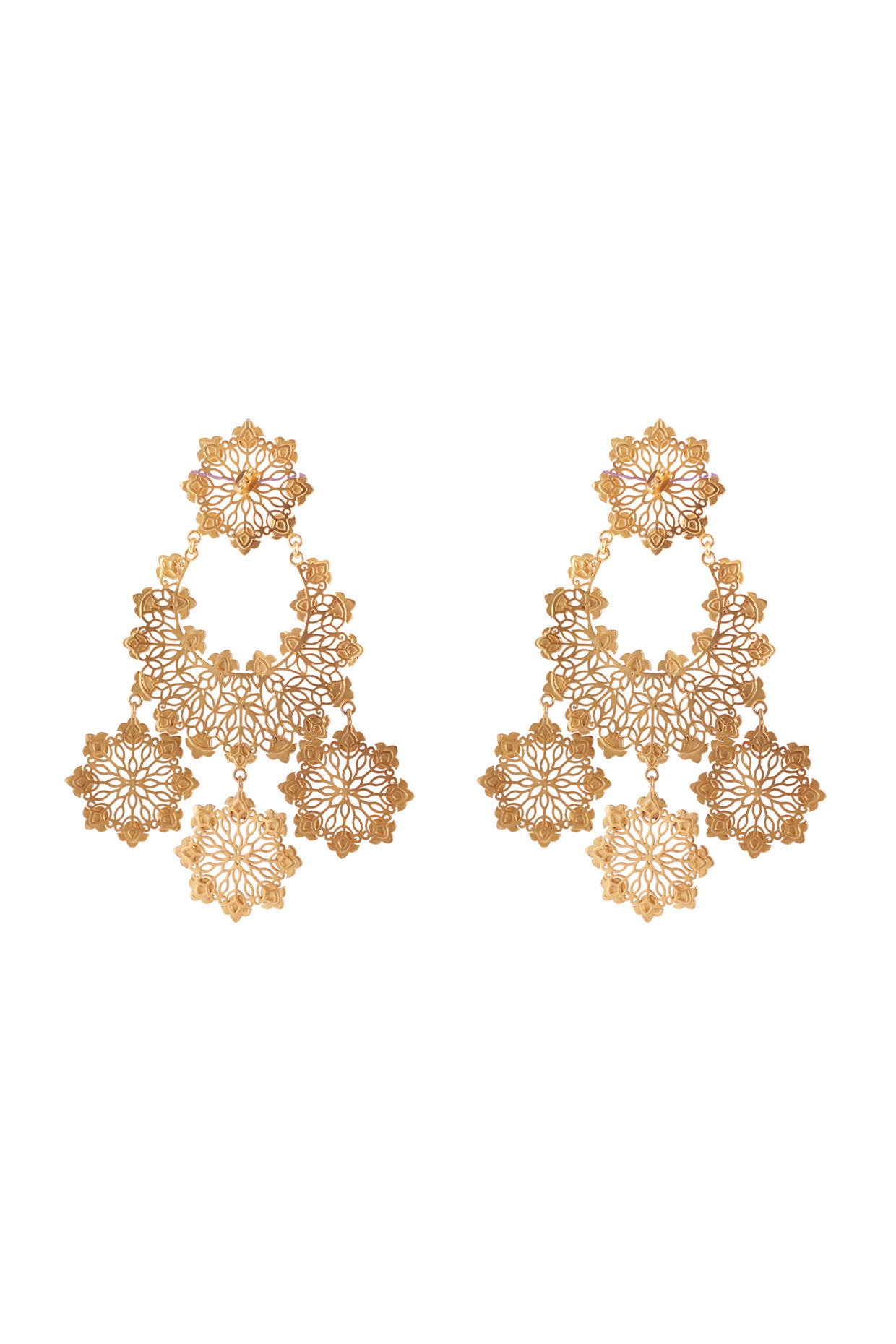 22kt Gold Plated Enamel Earrings
