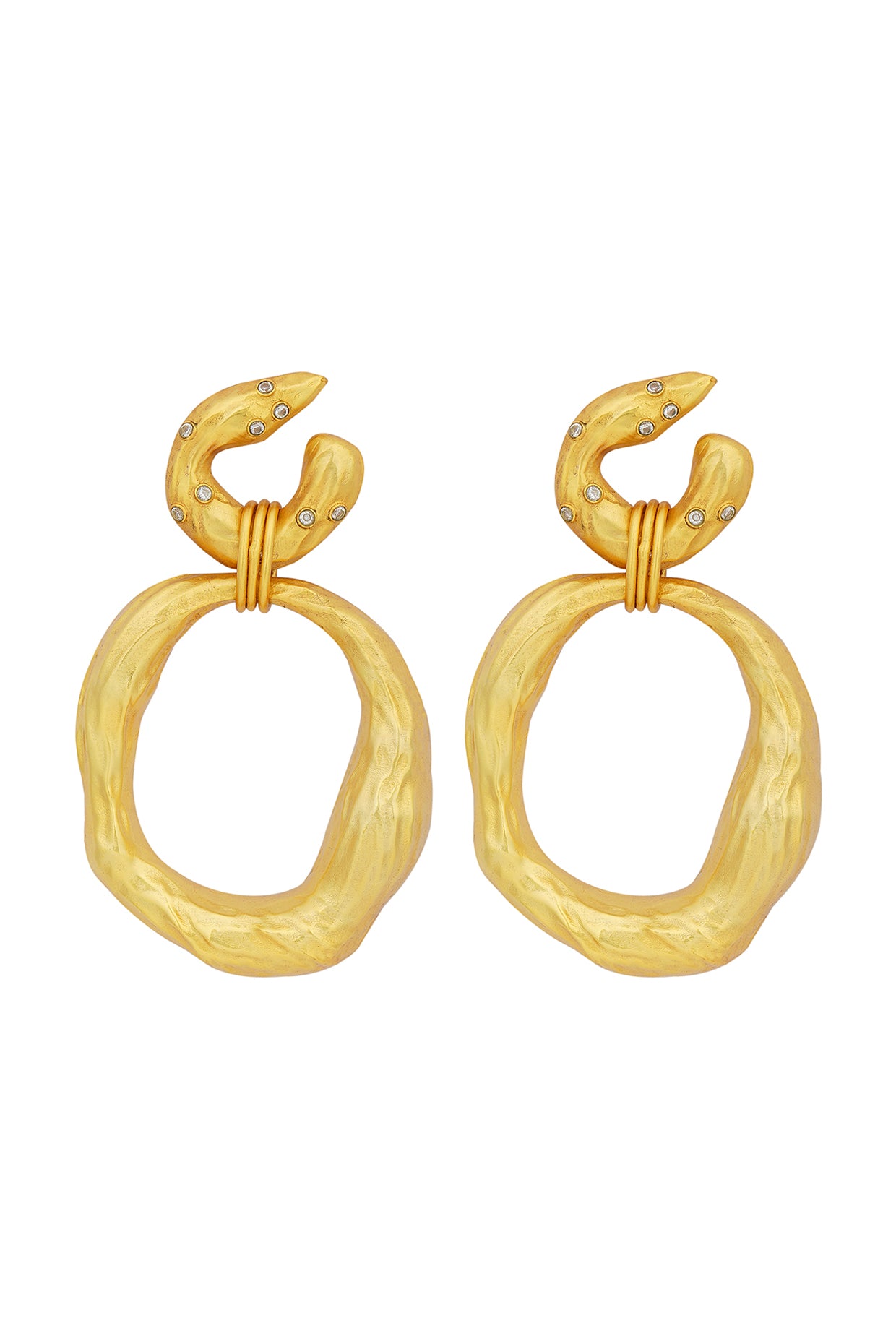 22kt Gold Plated Zircon Earrings