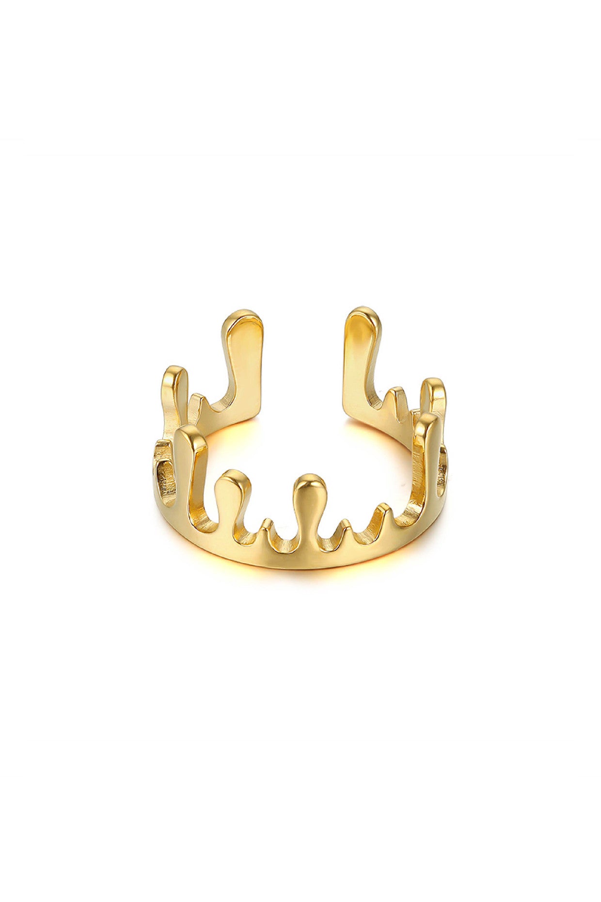 18k Melting Gold Ring