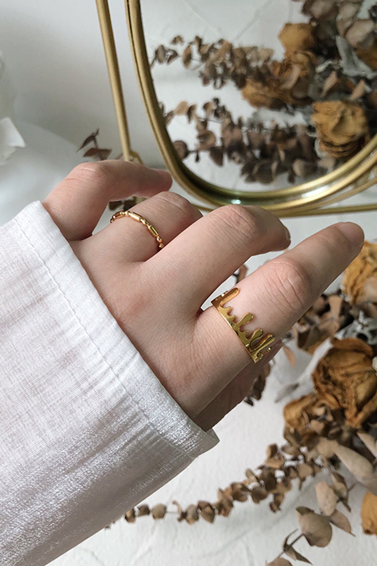 18k Melting Gold Ring