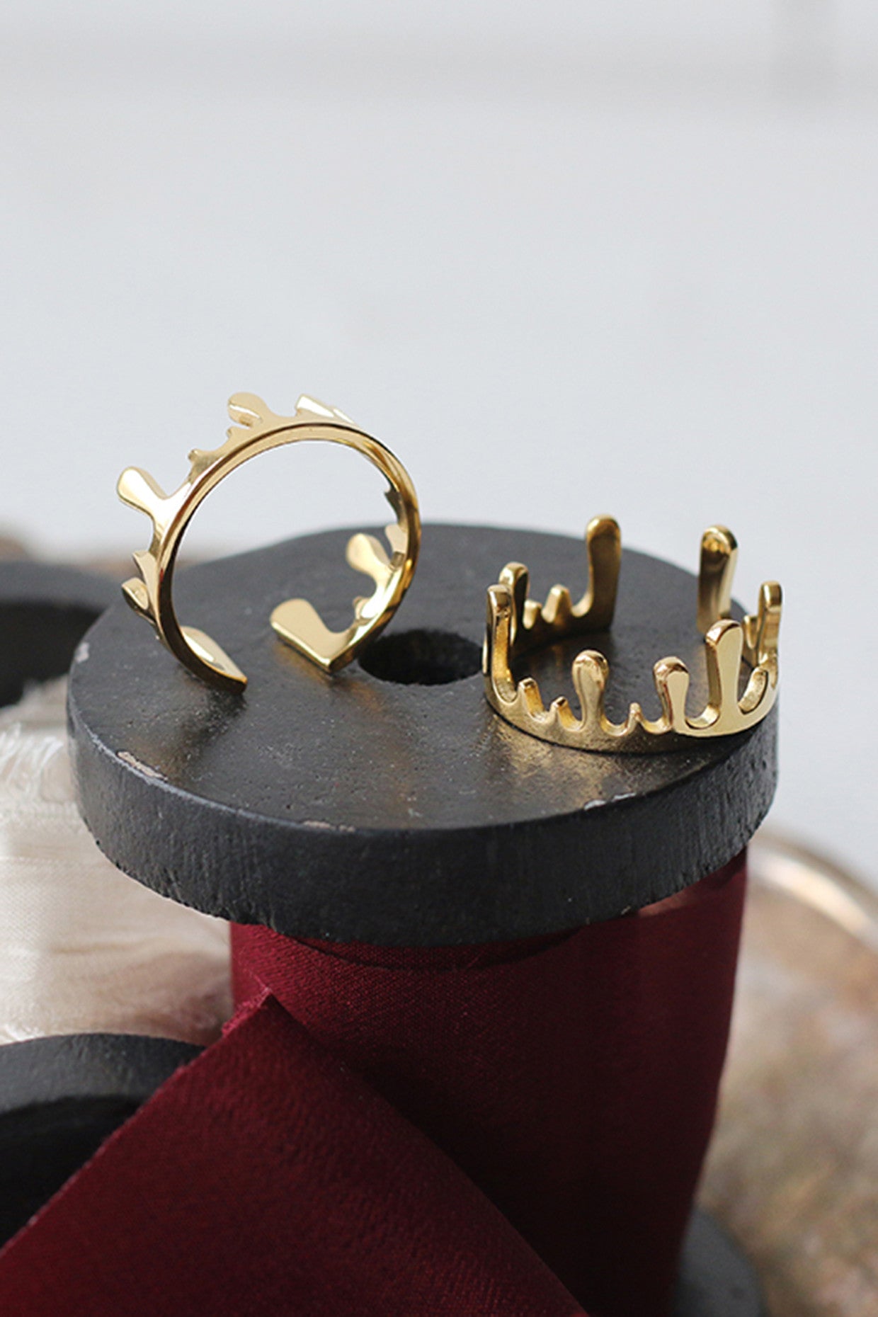 18k Melting Gold Ring