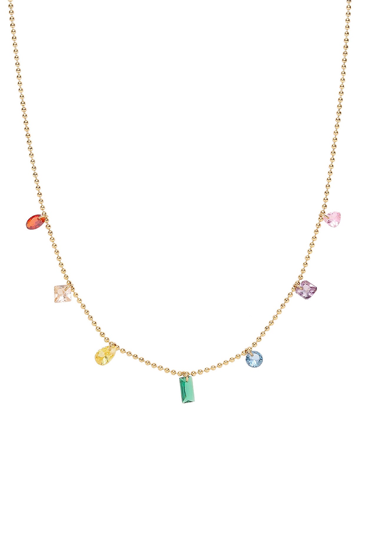 18kt Multi-Coloured Stones Necklace