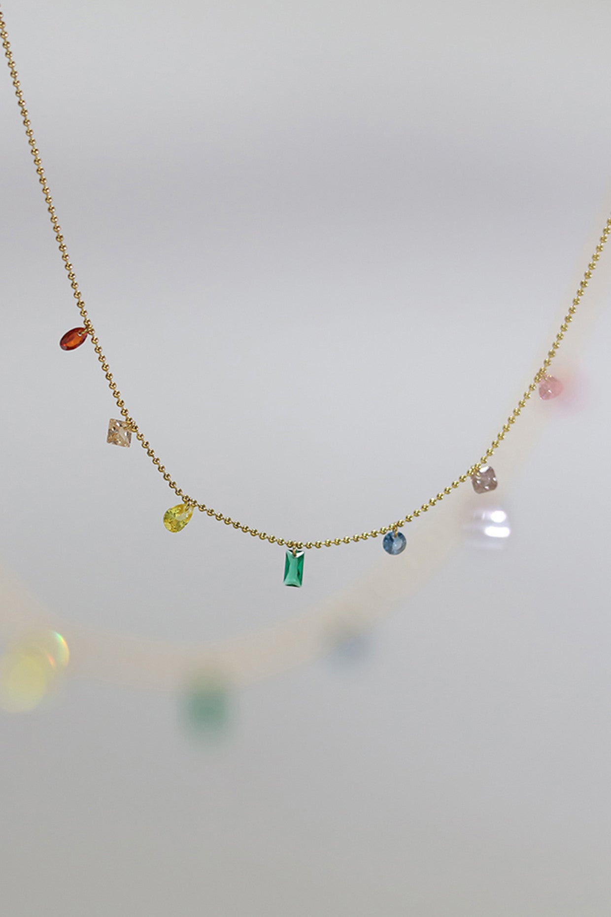 18kt Multi-Coloured Stones Necklace