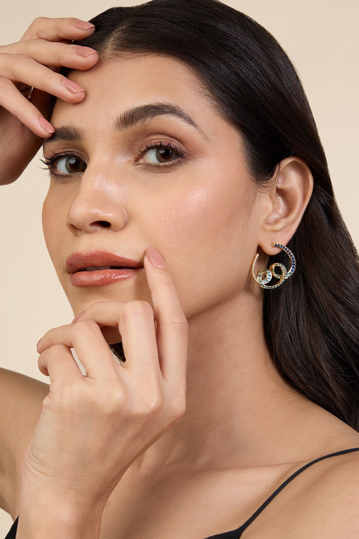 18Kt Gold Plated Azure Reverie Earrings