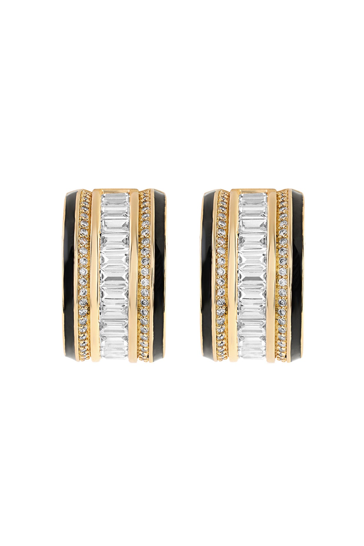 18Kt Gold Plated Disco Enamel Hoops