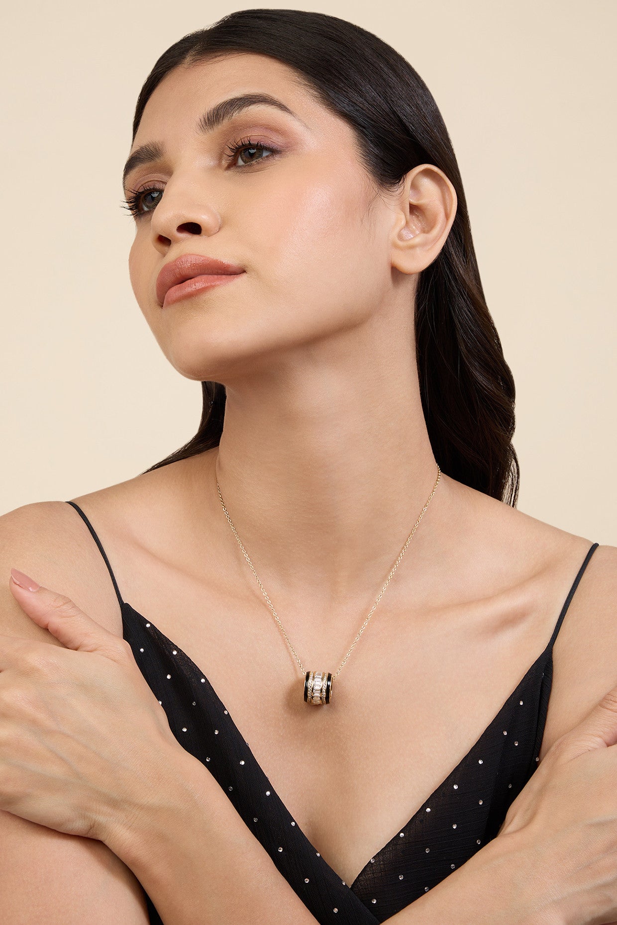 18Kt Gold Plated Disco Enamel Necklace