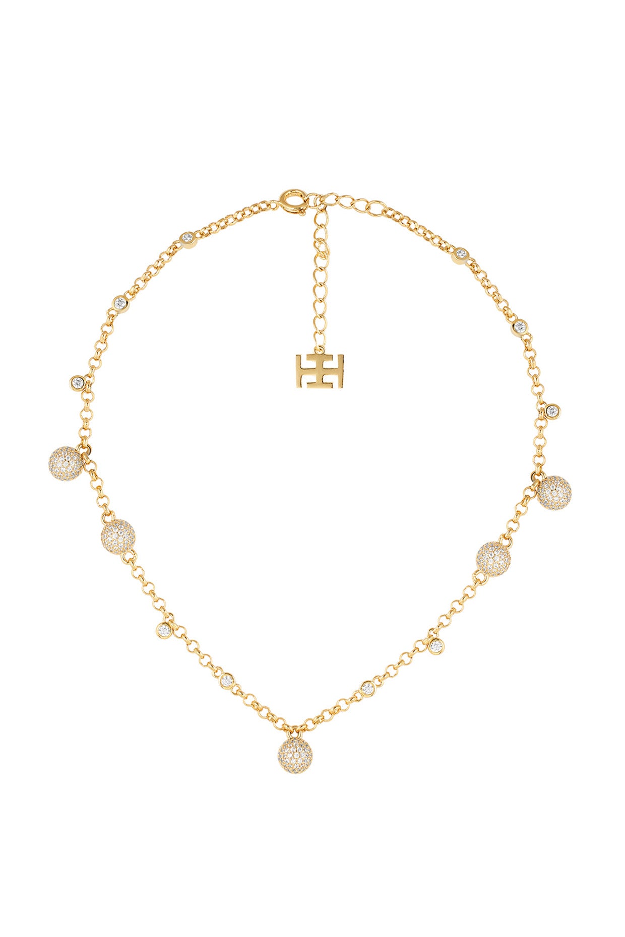 18Kt Gold Plated Disco Galaxy Necklace