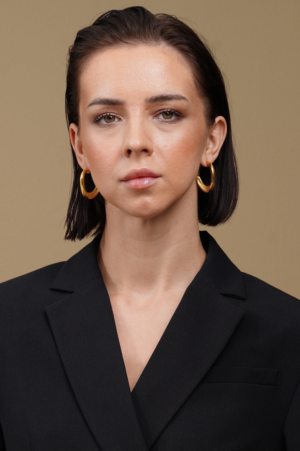 18kt Gold Plated Oval Hoops