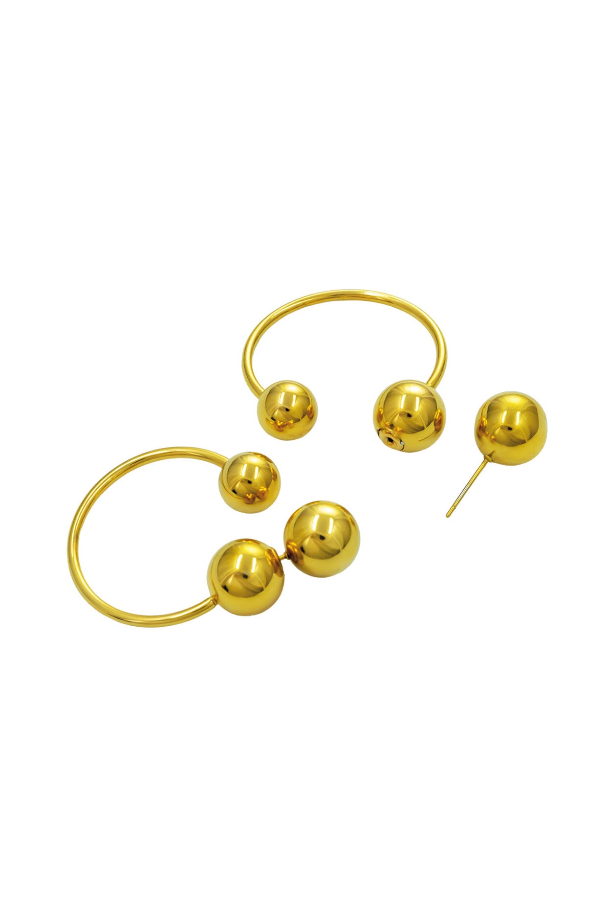 18kt Gold Plated Beaded Hoops