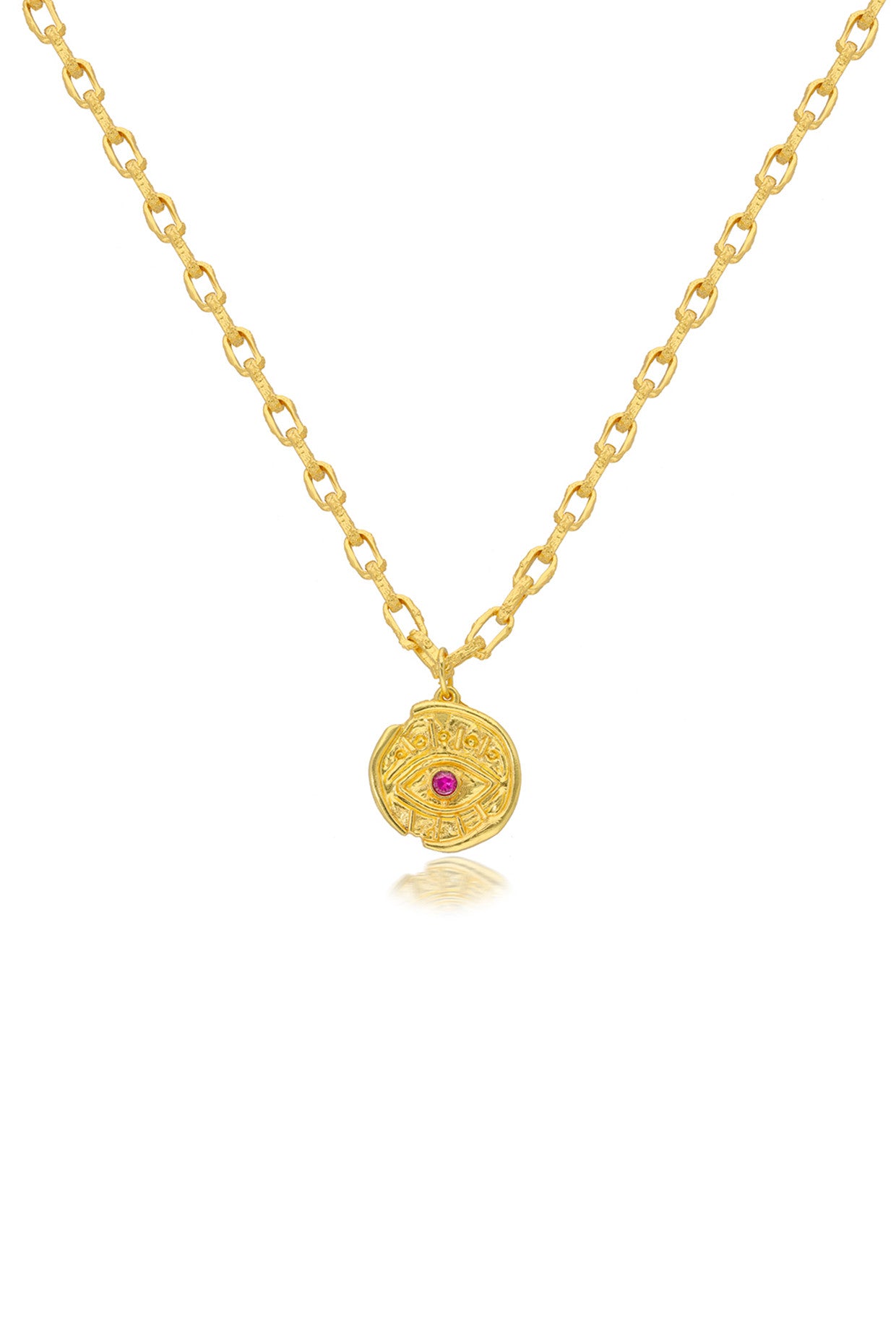 18kt Gold Plated Hot Pink Necklace